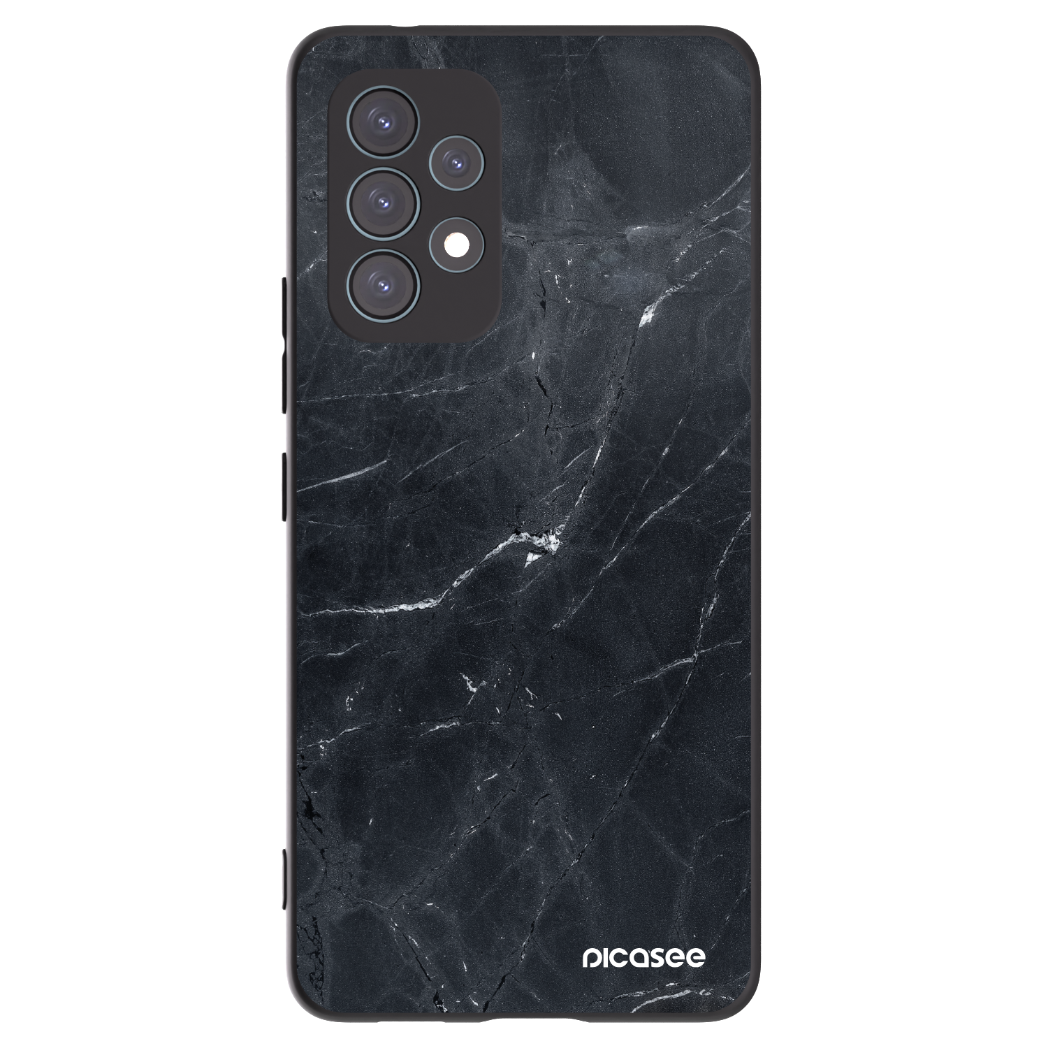 Picasee silikonowe czarne etui na Samsung Galaxy A53 5G A536 - Black marble