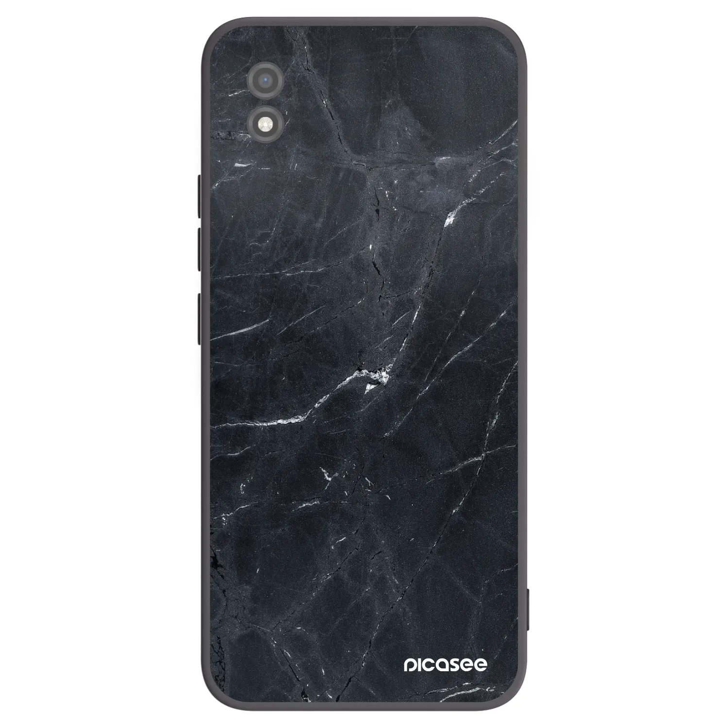 Picasee silikonowe czarne etui na Realme C11 (2021) - Black marble