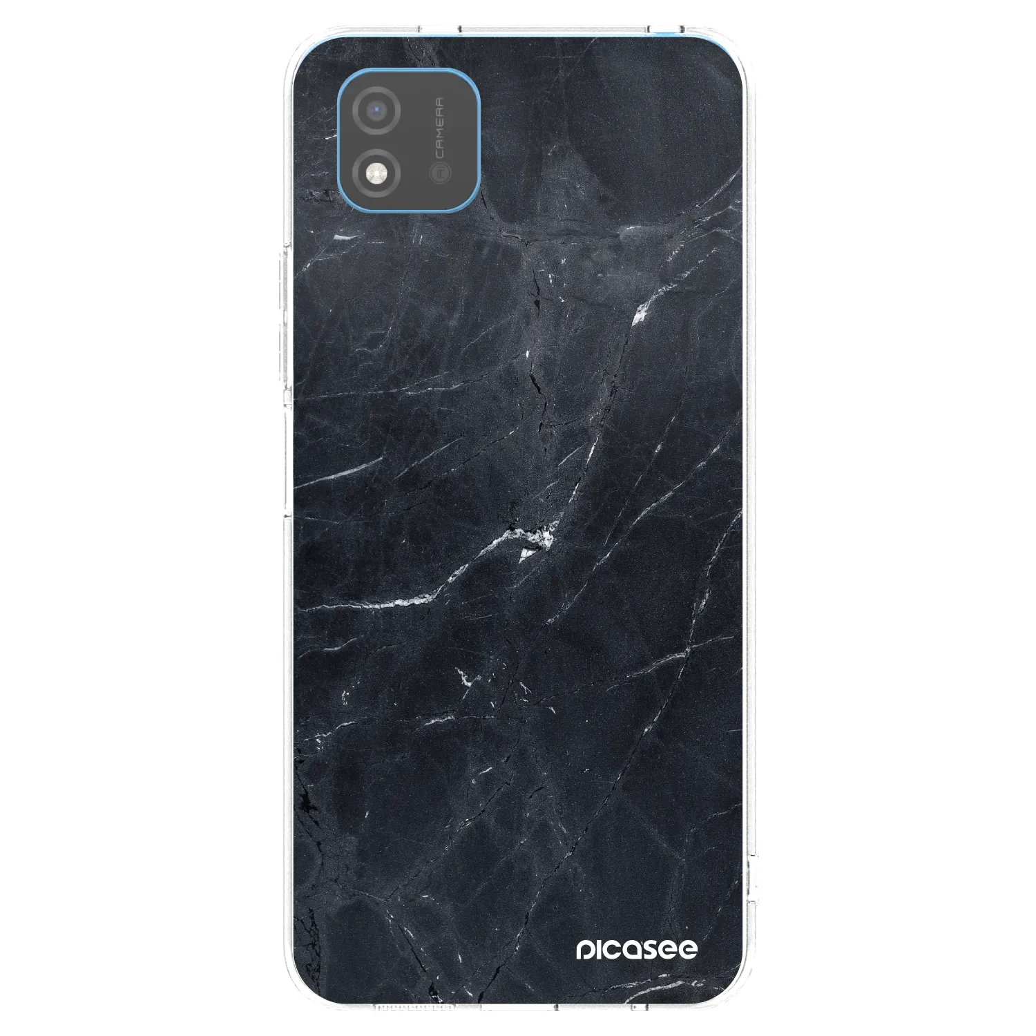 Picasee silikonowe przeźroczyste etui na Realme C11 (2021) - Black marble
