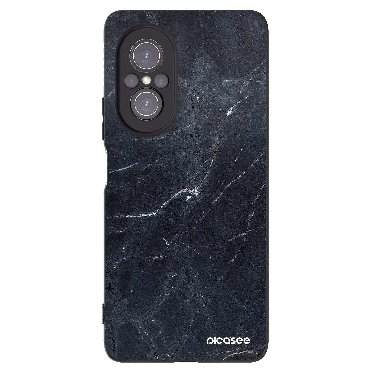 Picasee silikonowe czarne etui na Huawei Nova 9 SE - Black marble