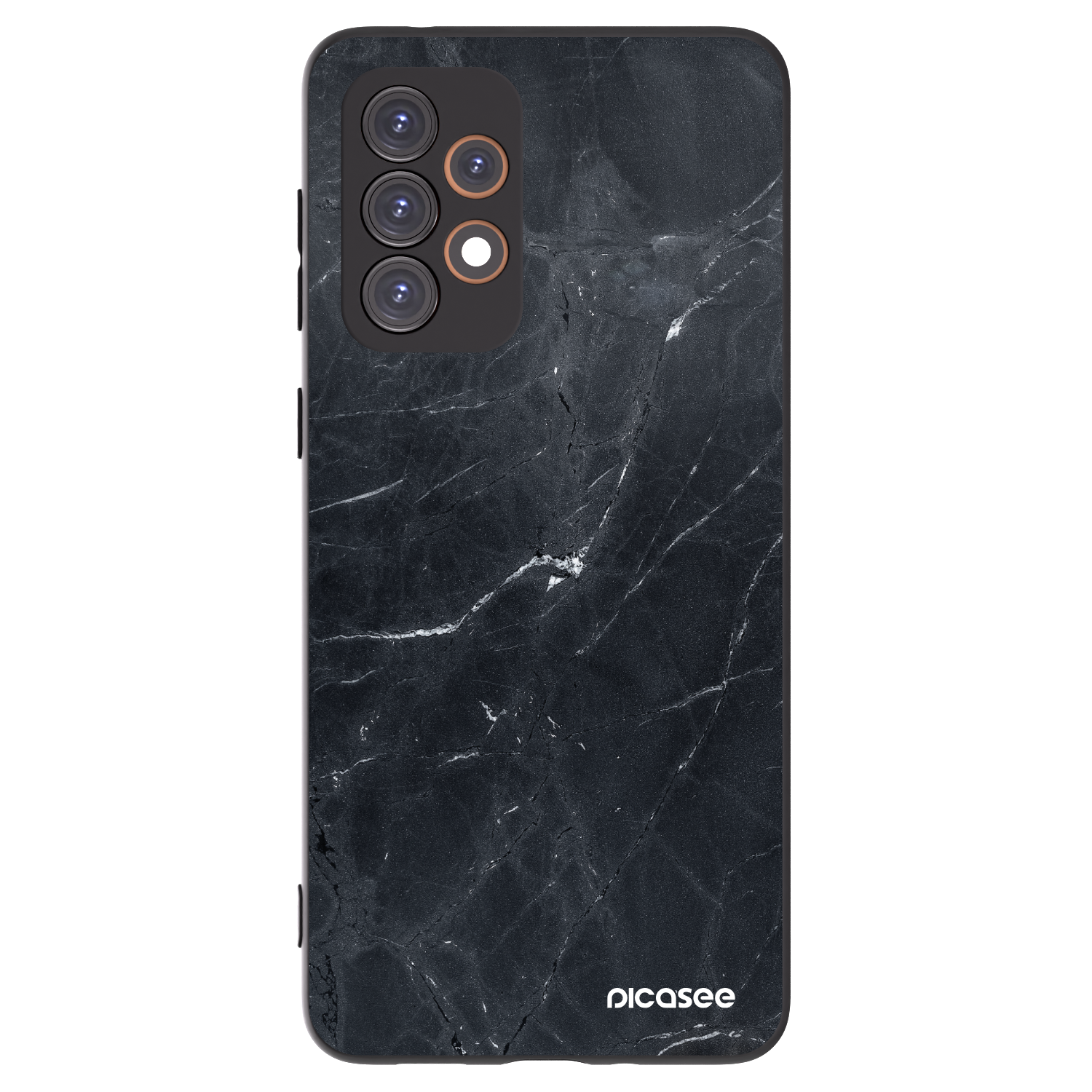 Picasee silikonowe czarne etui na Samsung Galaxy A33 5G A336 - Black marble