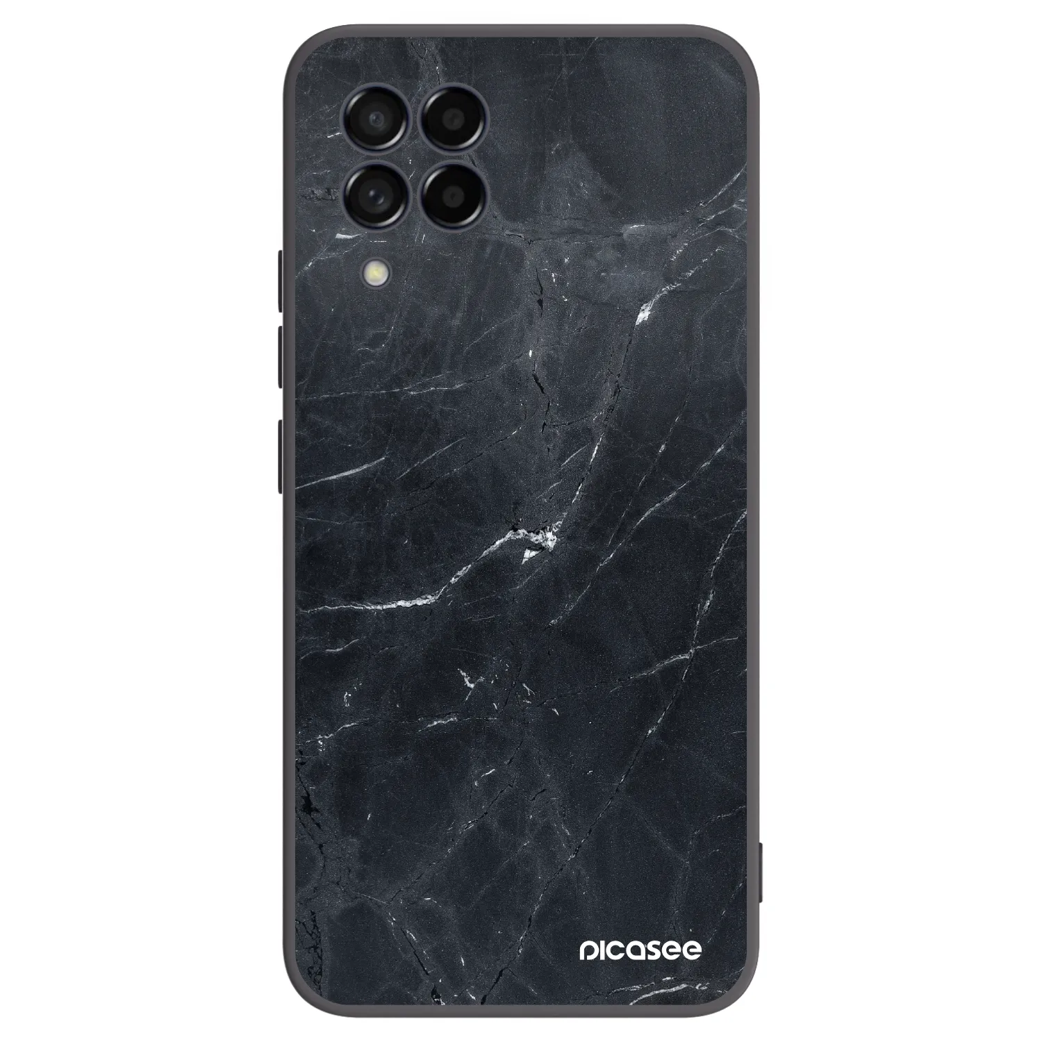 Picasee silikonowe czarne etui na Samsung Galaxy M53 5G - Black marble
