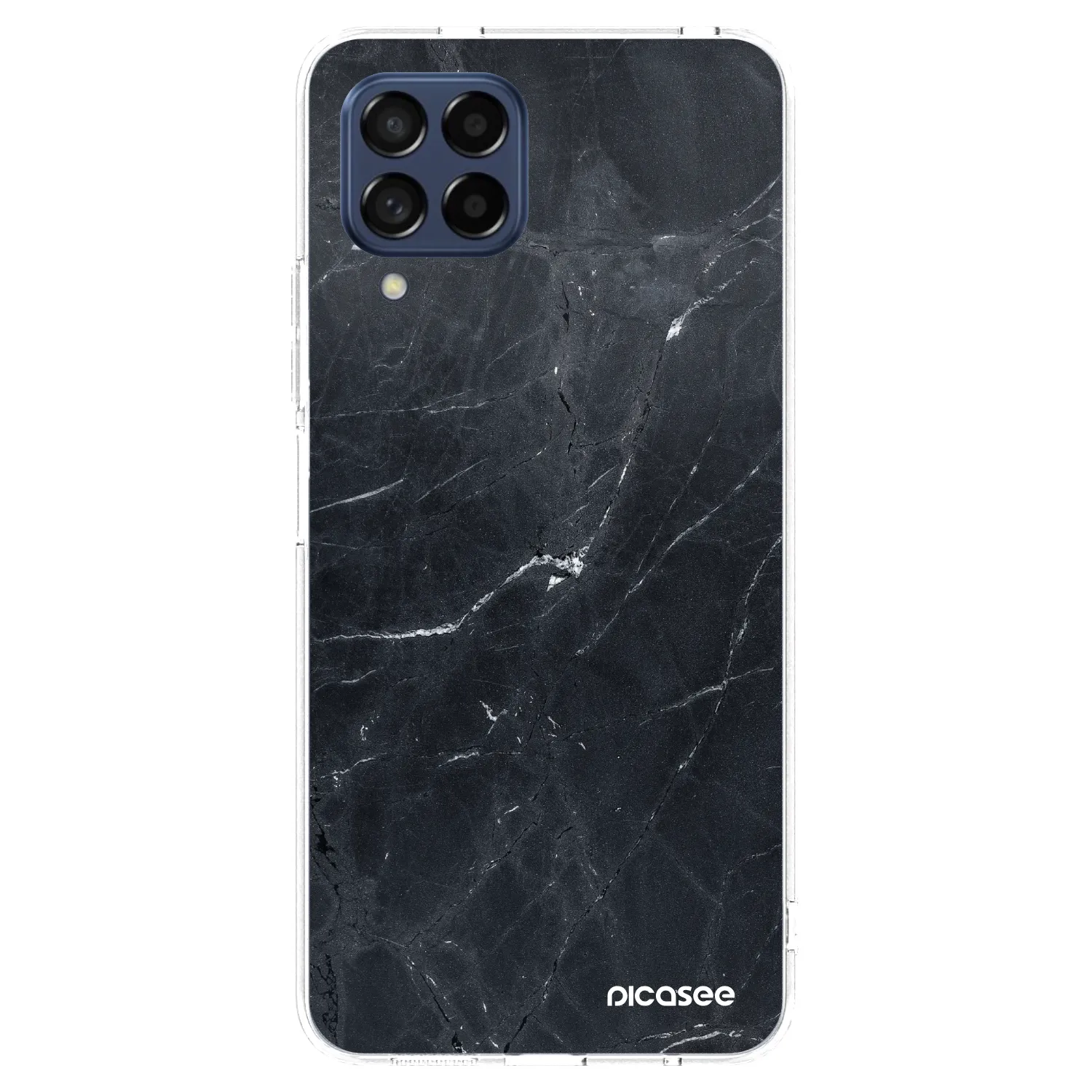 Picasee silikonowe przeźroczyste etui na Samsung Galaxy M53 5G - Black marble