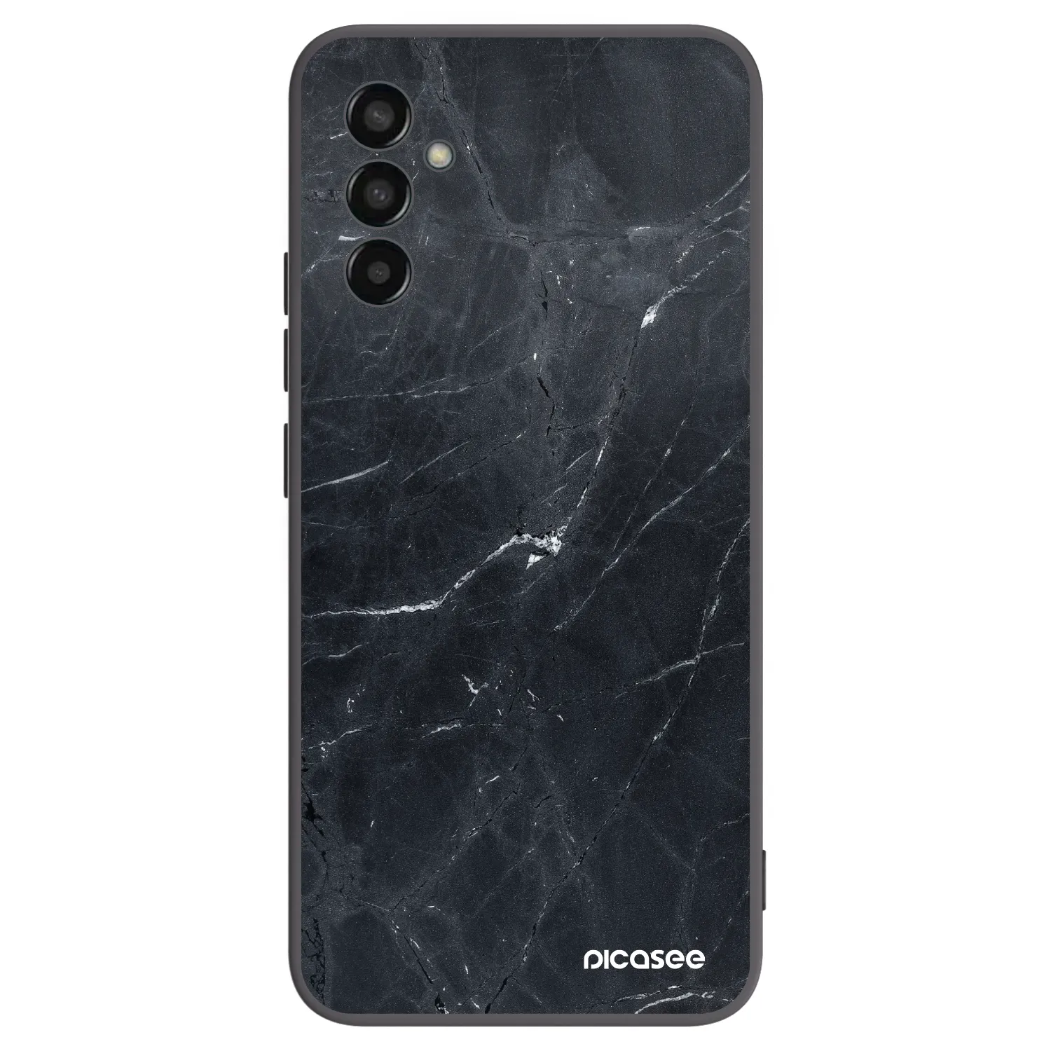 Picasee silikonowe czarne etui na Samsung Galaxy M13 M135F - Black marble