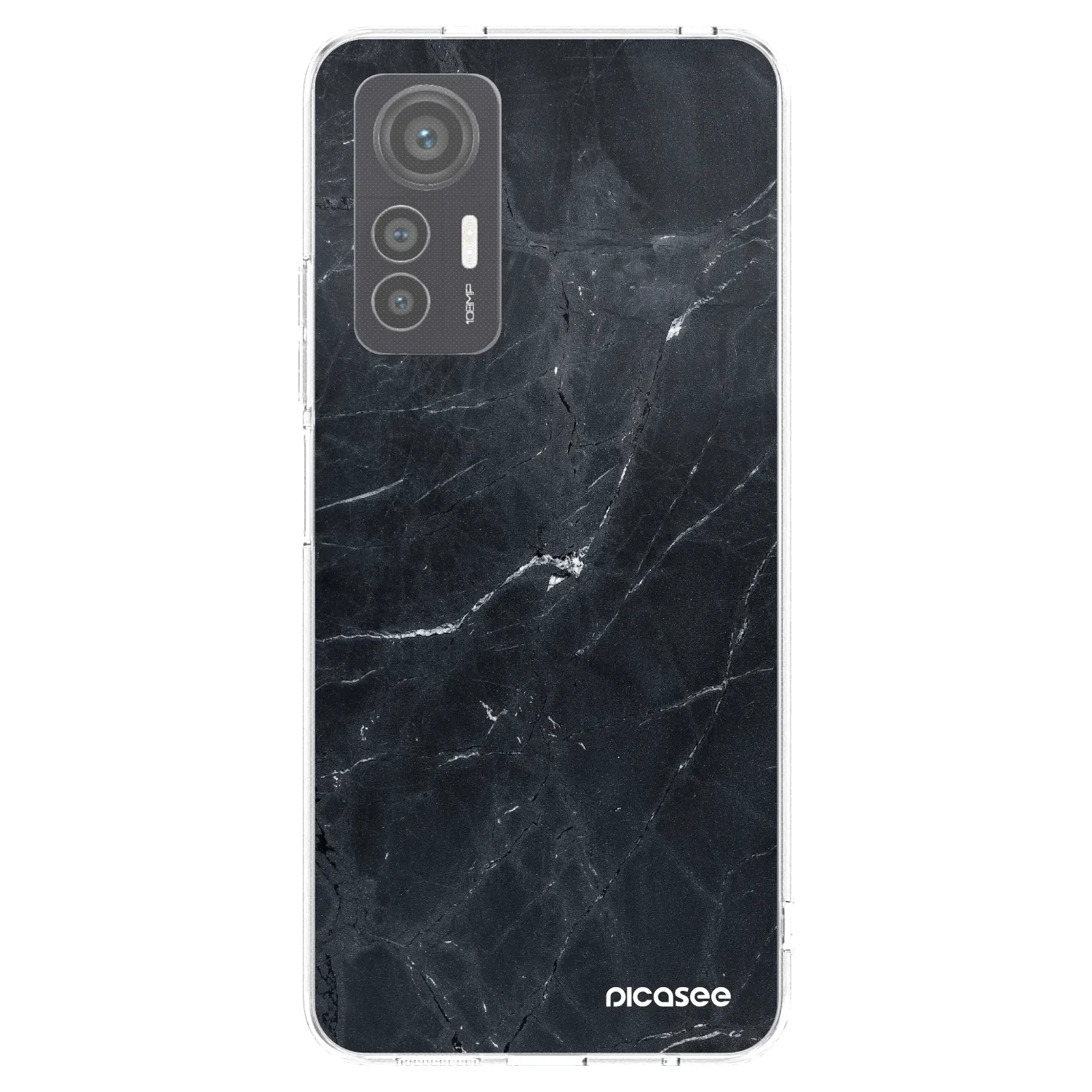 Picasee silikonowe przeźroczyste etui na Xiaomi 12 Lite - Black marble