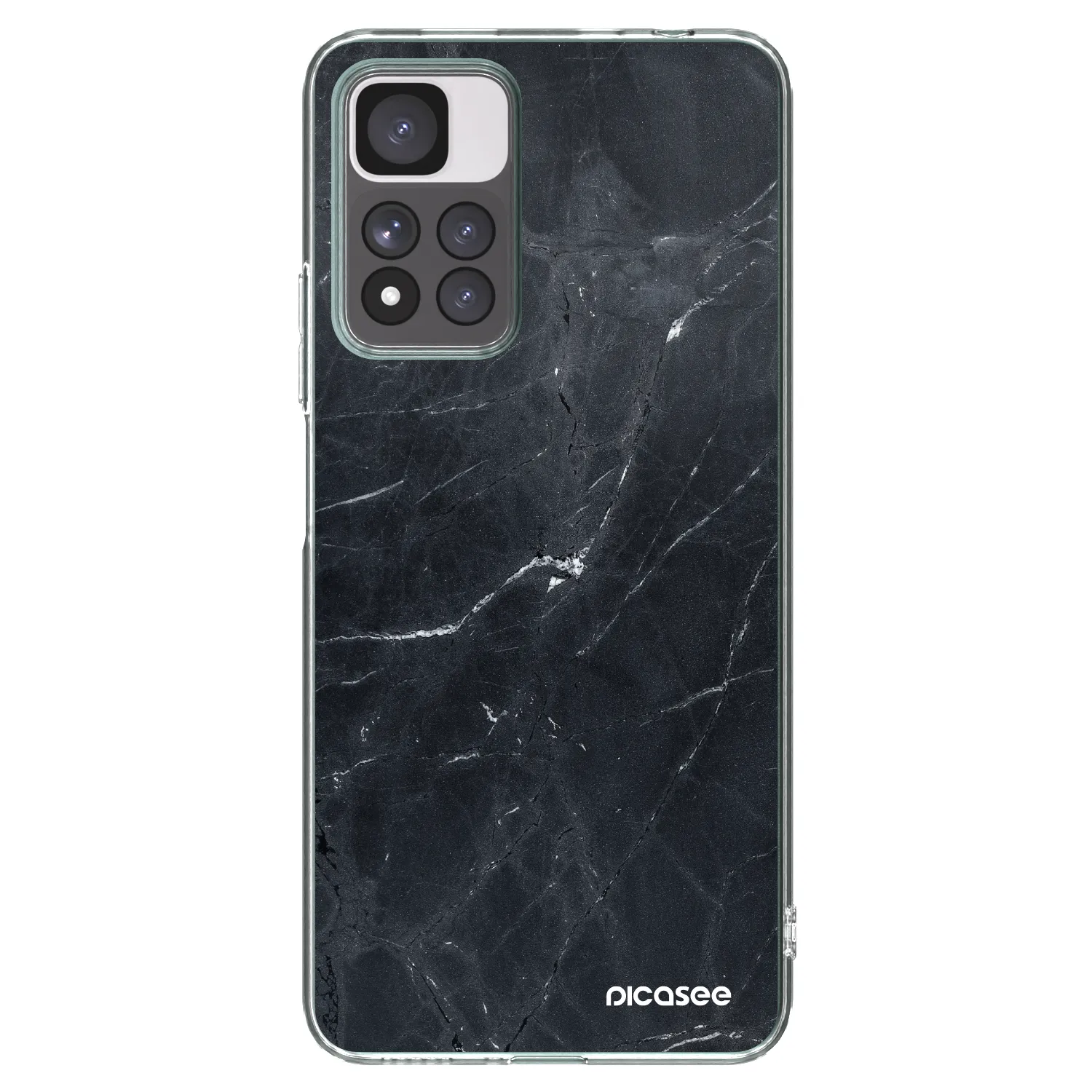 Picasee silikonowe przeźroczyste etui na Xiaomi Redmi Note 11 Pro+ 5G - Black marble