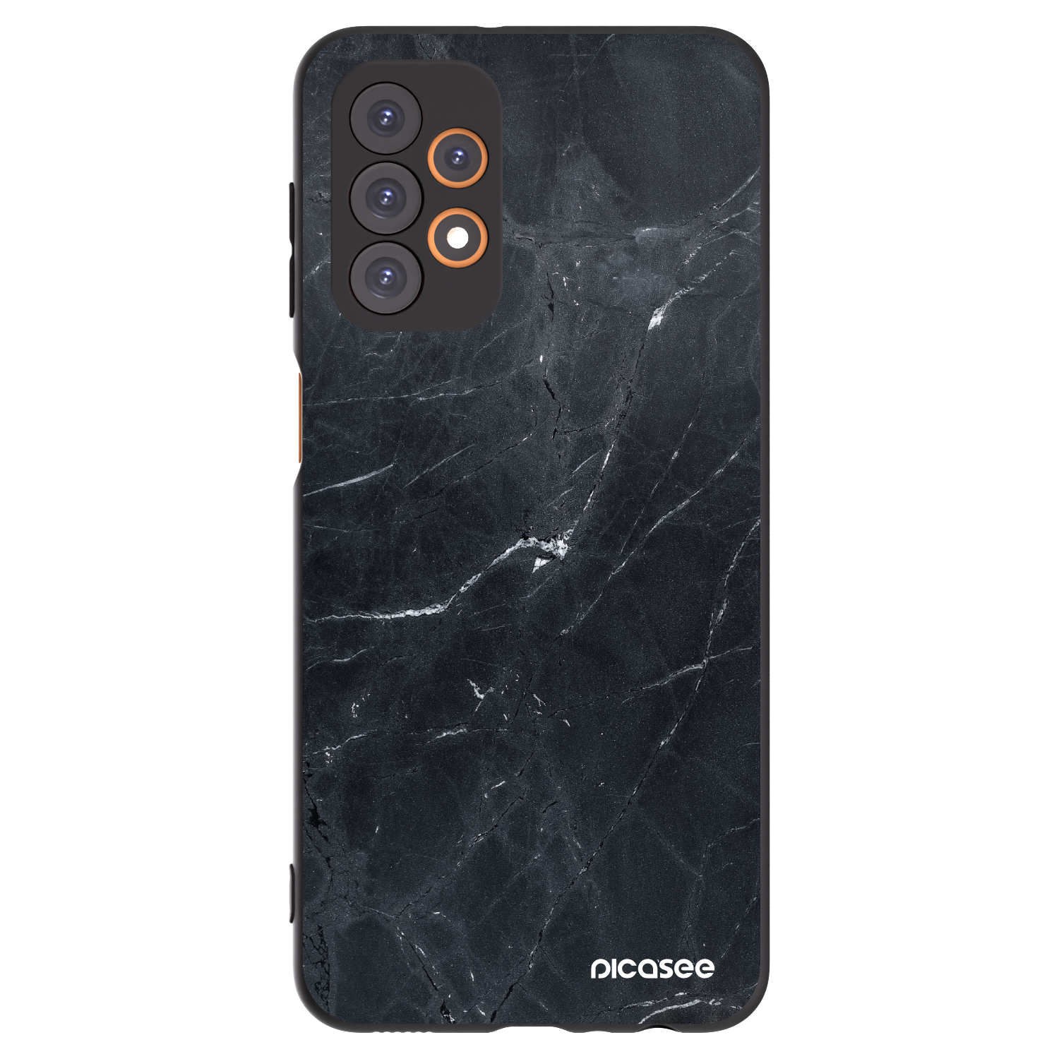 Picasee silikonowe czarne etui na Samsung Galaxy A23 A236B 5G - Black marble