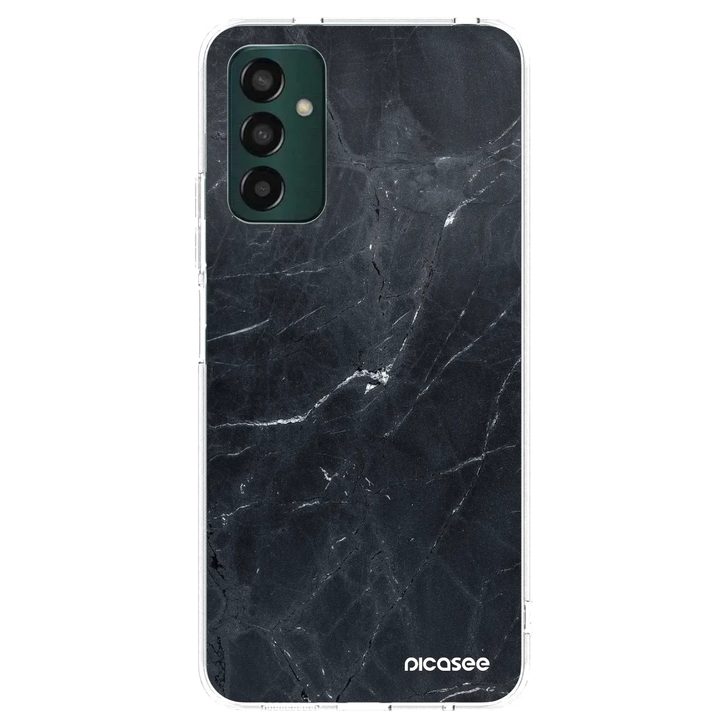 Picasee silikonowe przeźroczyste etui na Samsung Galaxy M23 5G - Black marble
