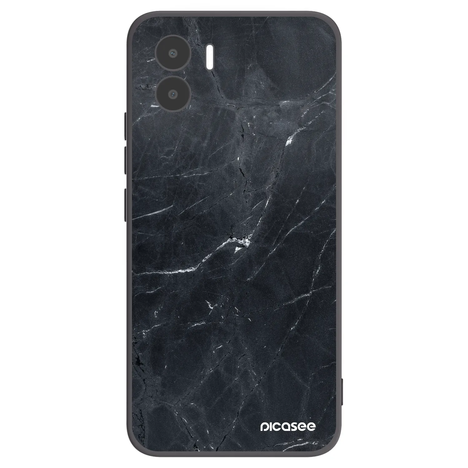 Picasee silikonowe czarne etui na Xiaomi Redmi A1 - Black marble