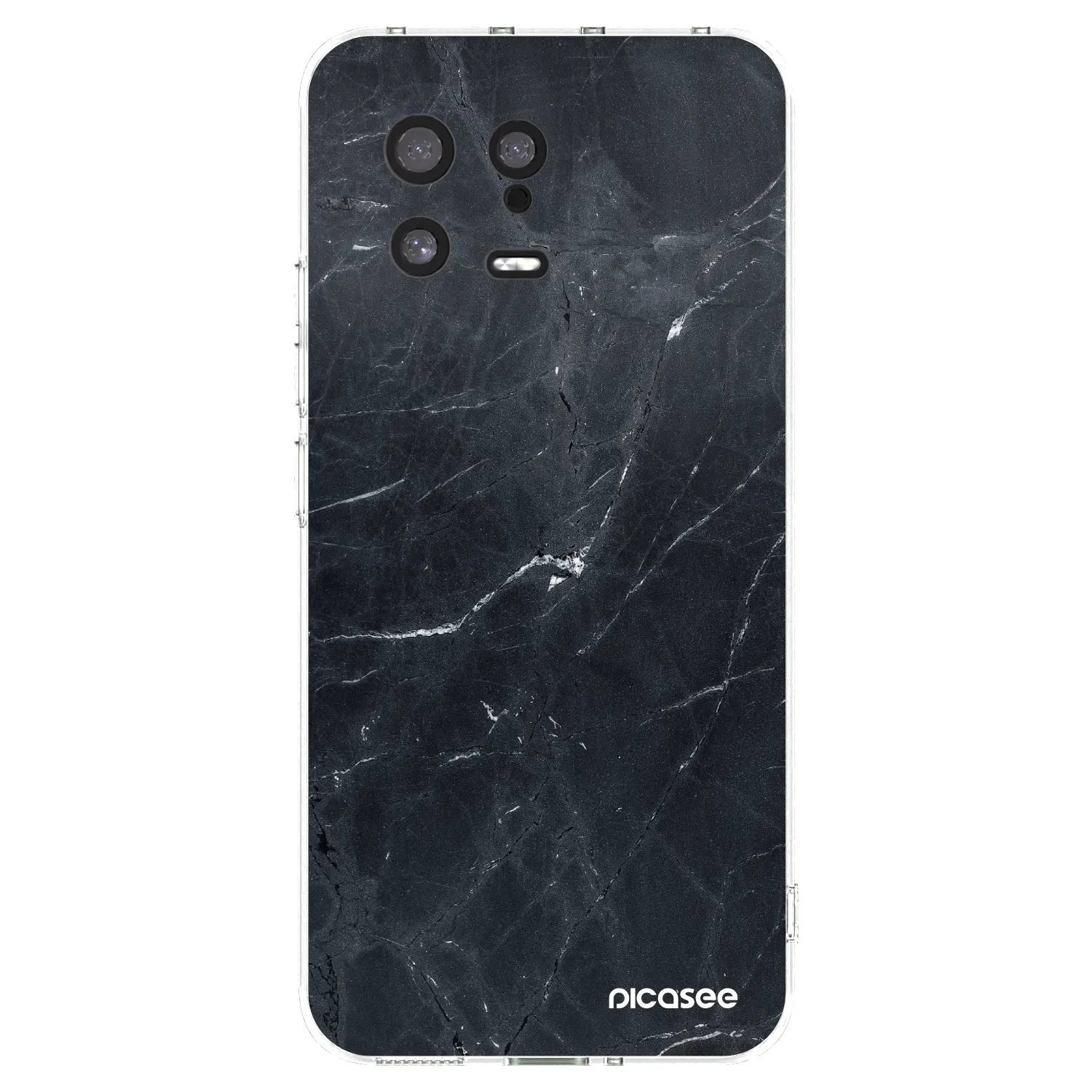 Picasee silikonowe przeźroczyste etui na Xiaomi 13 - Black marble