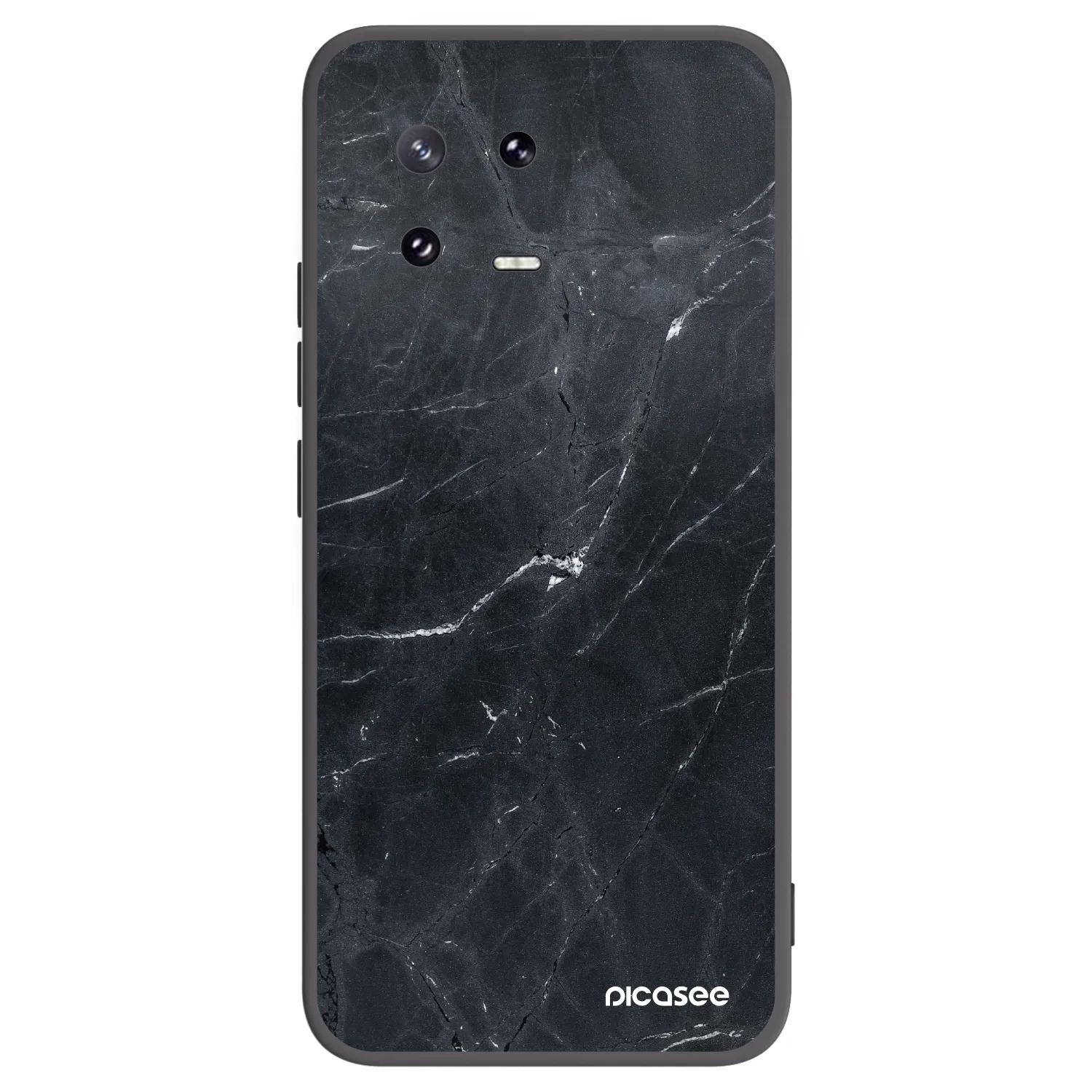 Picasee silikonowe czarne etui na Xiaomi 13 Pro - Black marble