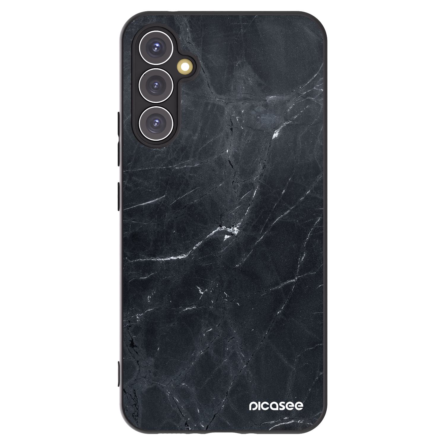 Picasee silikonowe czarne etui na Samsung Galaxy A34 5G A346B - Black marble