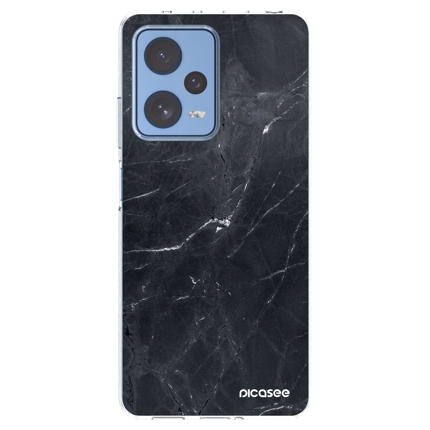 Picasee silikonowe przeźroczyste etui na Xiaomi Redmi Note 12 Pro 5G - Black marble