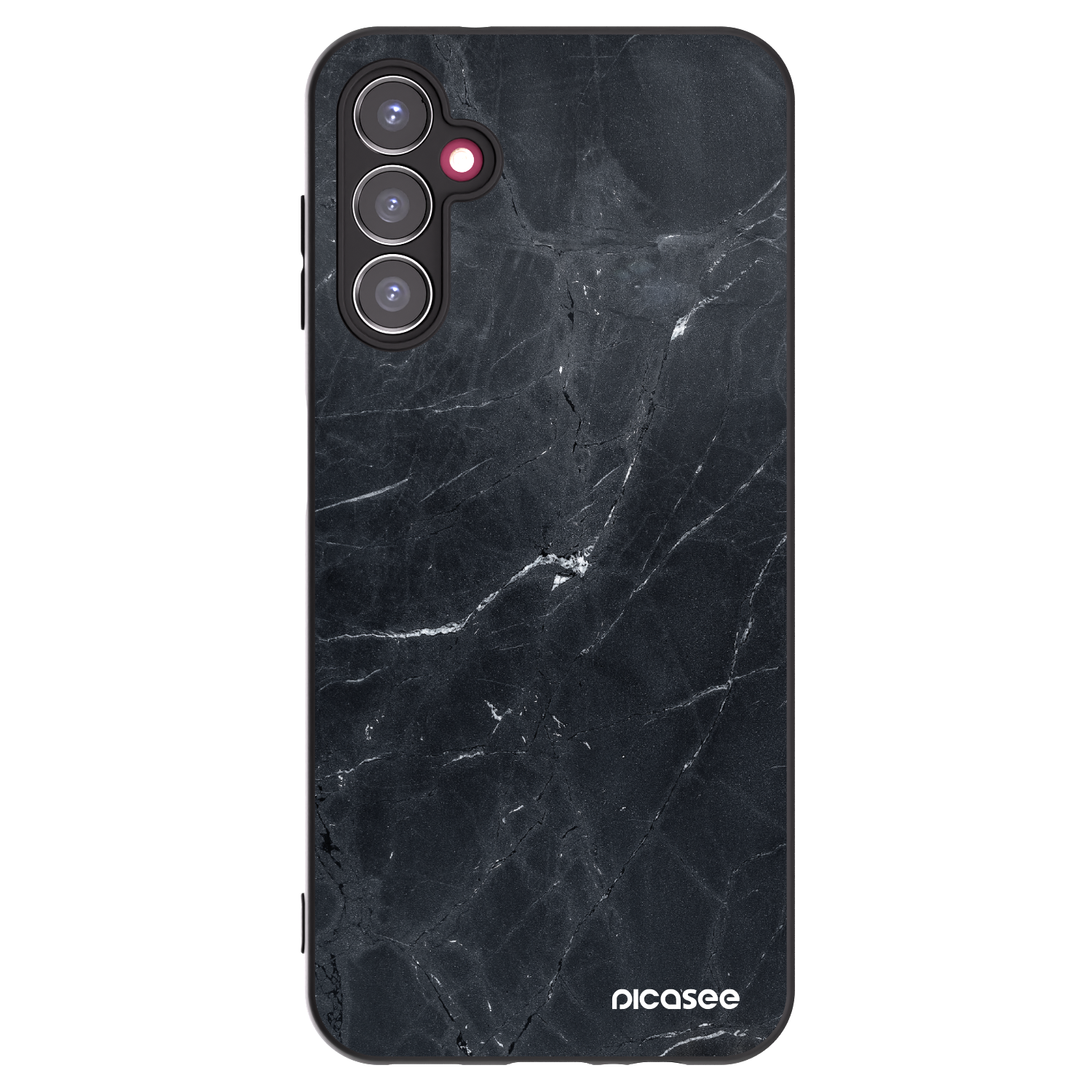Picasee silikonowe czarne etui na Samsung Galaxy A14 4G A145R - Black marble