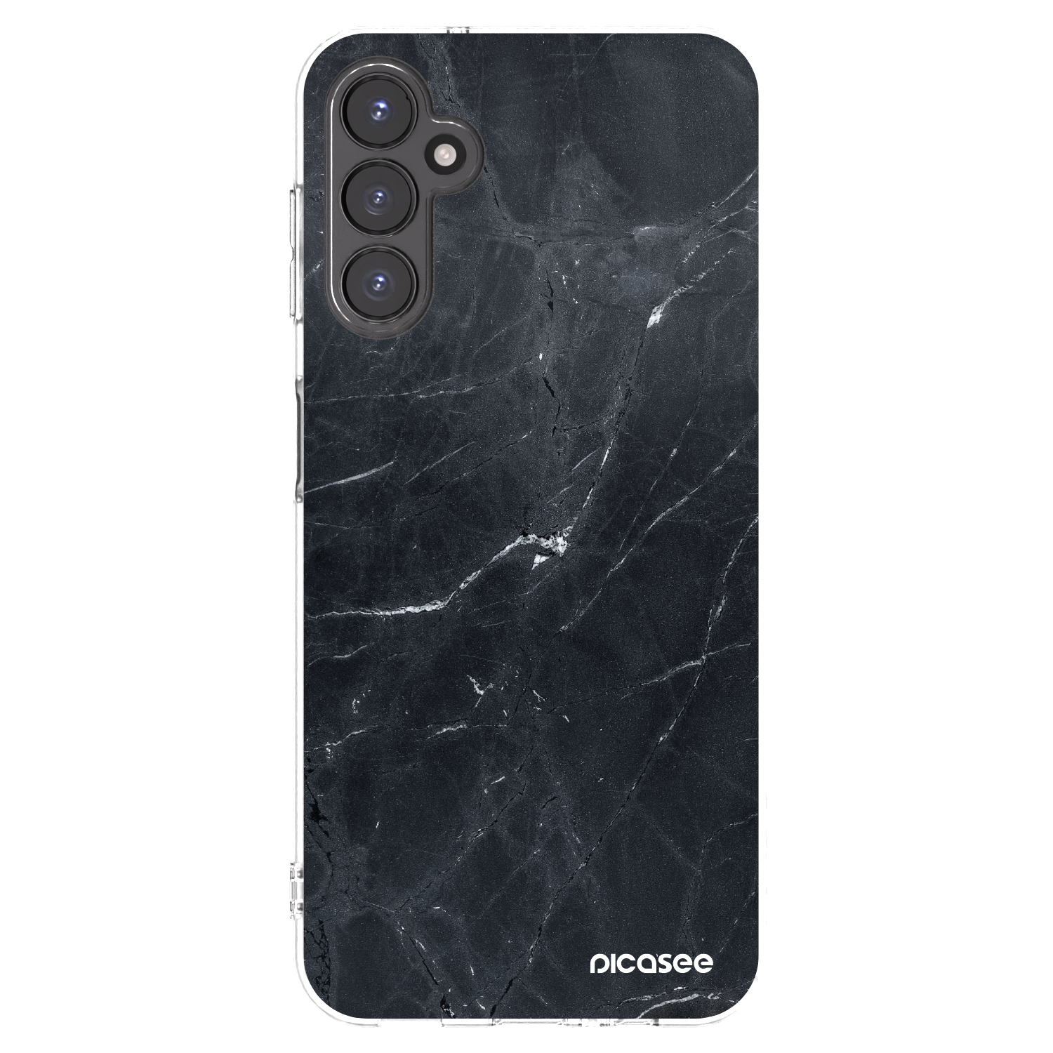 Picasee silikonowe przeźroczyste etui na Samsung Galaxy A14 5G A146P - Black marble