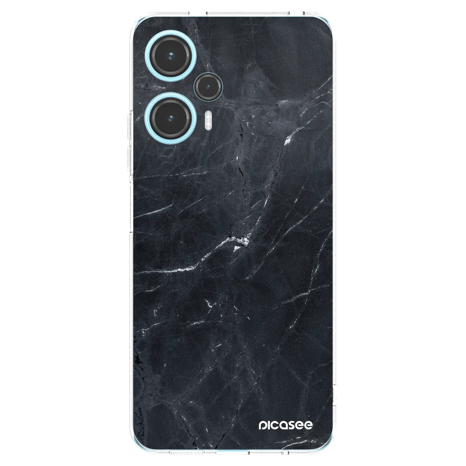 Picasee silikonowe przeźroczyste etui na Xiaomi Poco F5 - Black marble