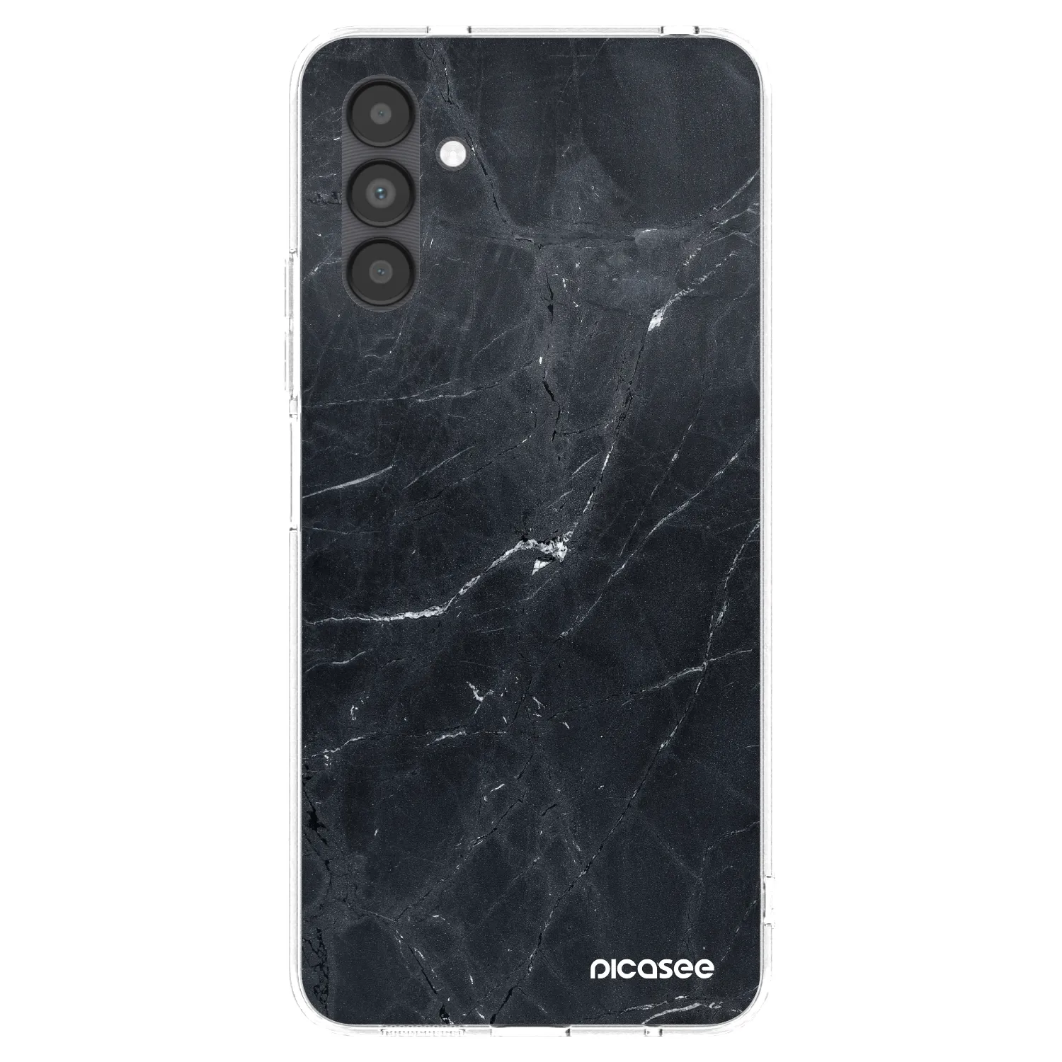 Picasee silikonowe przeźroczyste etui na Samsung Galaxy A04s A047F - Black marble