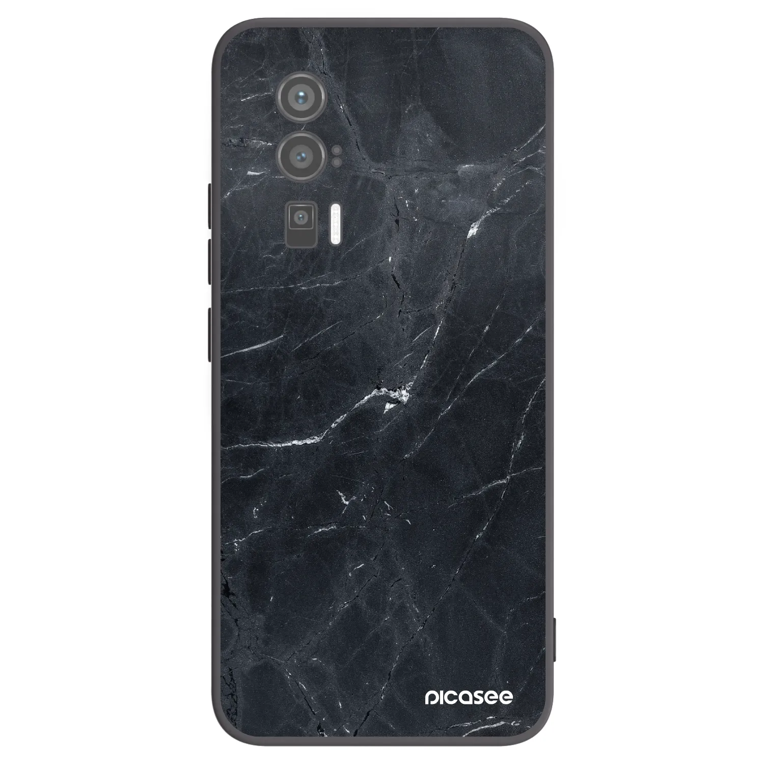 Picasee silikonowe czarne etui na Xiaomi Poco F5 Pro 5G - Black marble