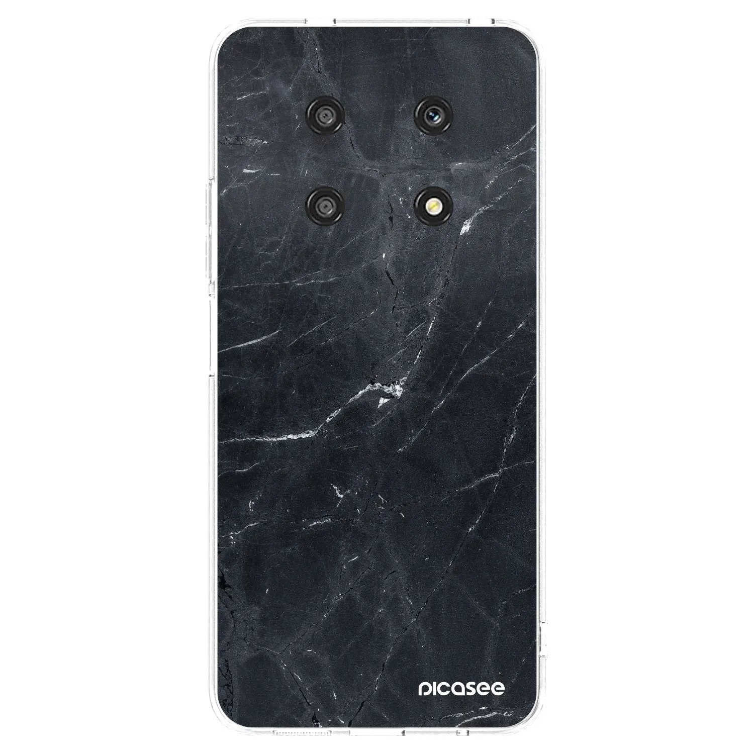 Picasee silikonowe przeźroczyste etui na Honor Magic4 Lite 5G - Black marble
