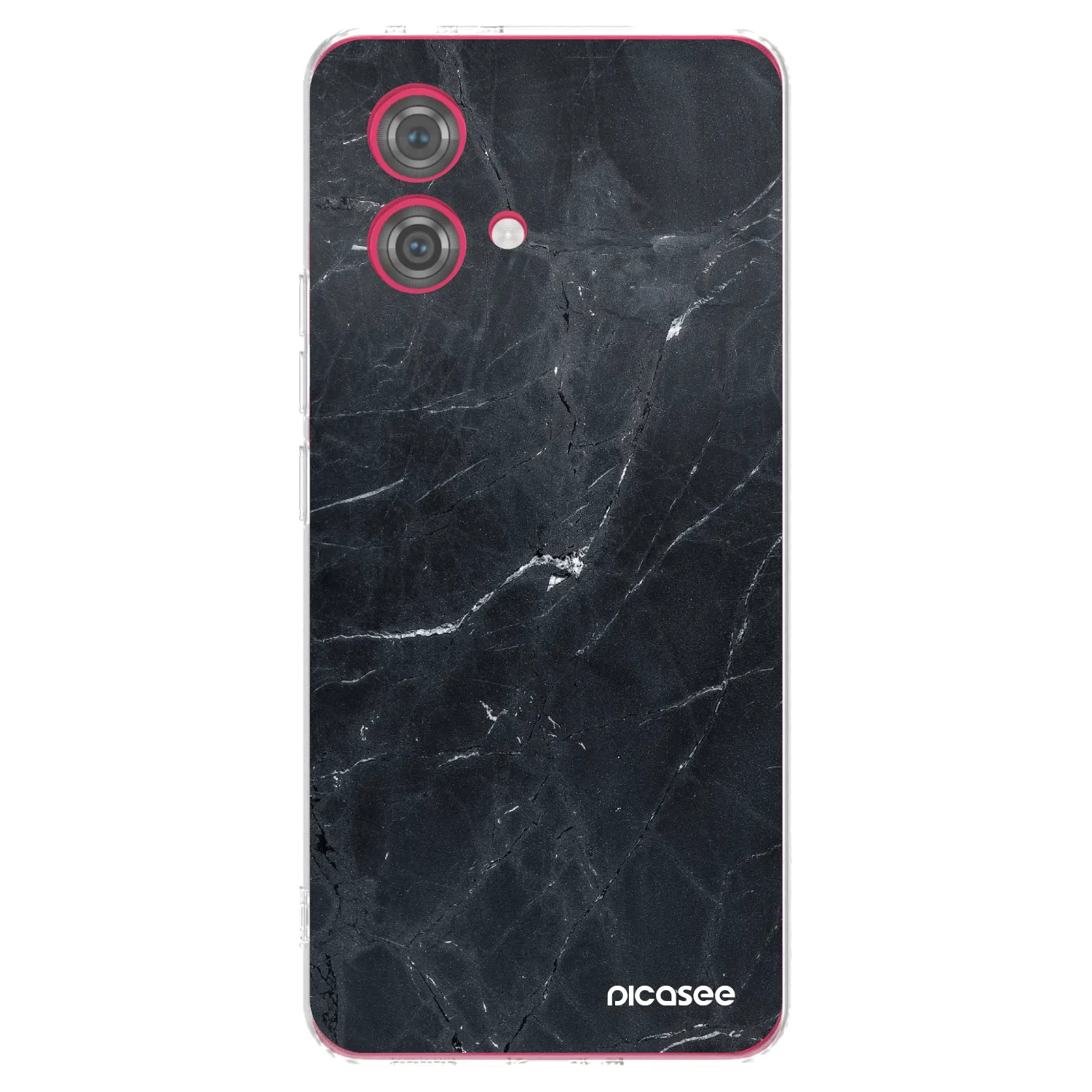 Picasee silikonowe przeźroczyste etui na Motorola Moto G84 5G - Black marble