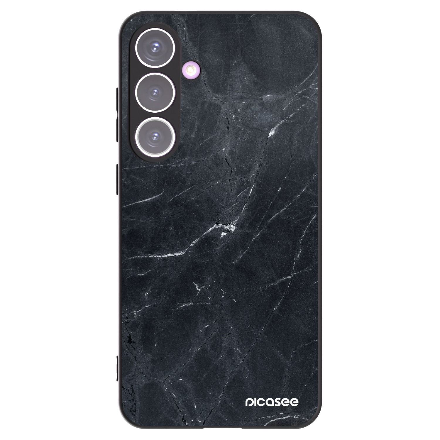 Picasee silikonowe czarne etui na Samsung Galaxy S24+ S926B 5G - Black marble
