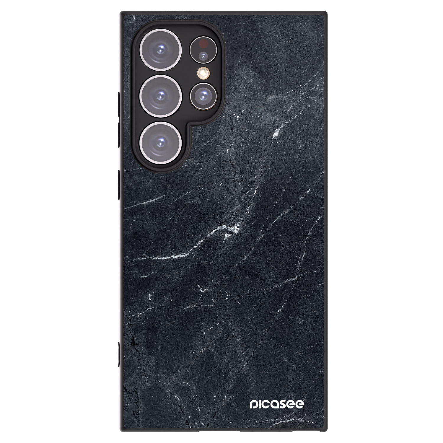 Picasee silikonowe czarne etui na Samsung Galaxy S24 Ultra S928B 5G - Black marble