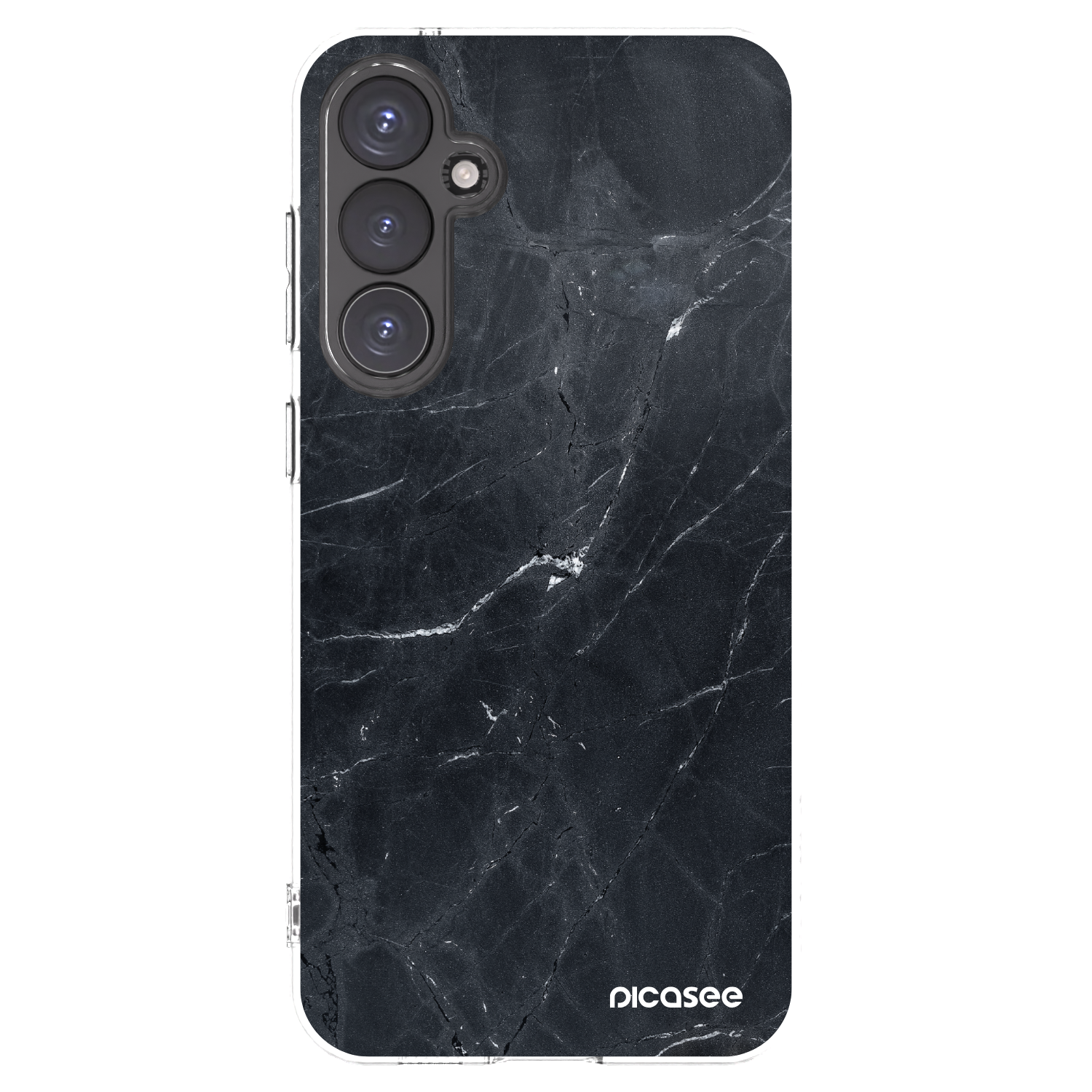 Picasee silikonowe przeźroczyste etui na Samsung Galaxy S23 FE S711B - Black marble