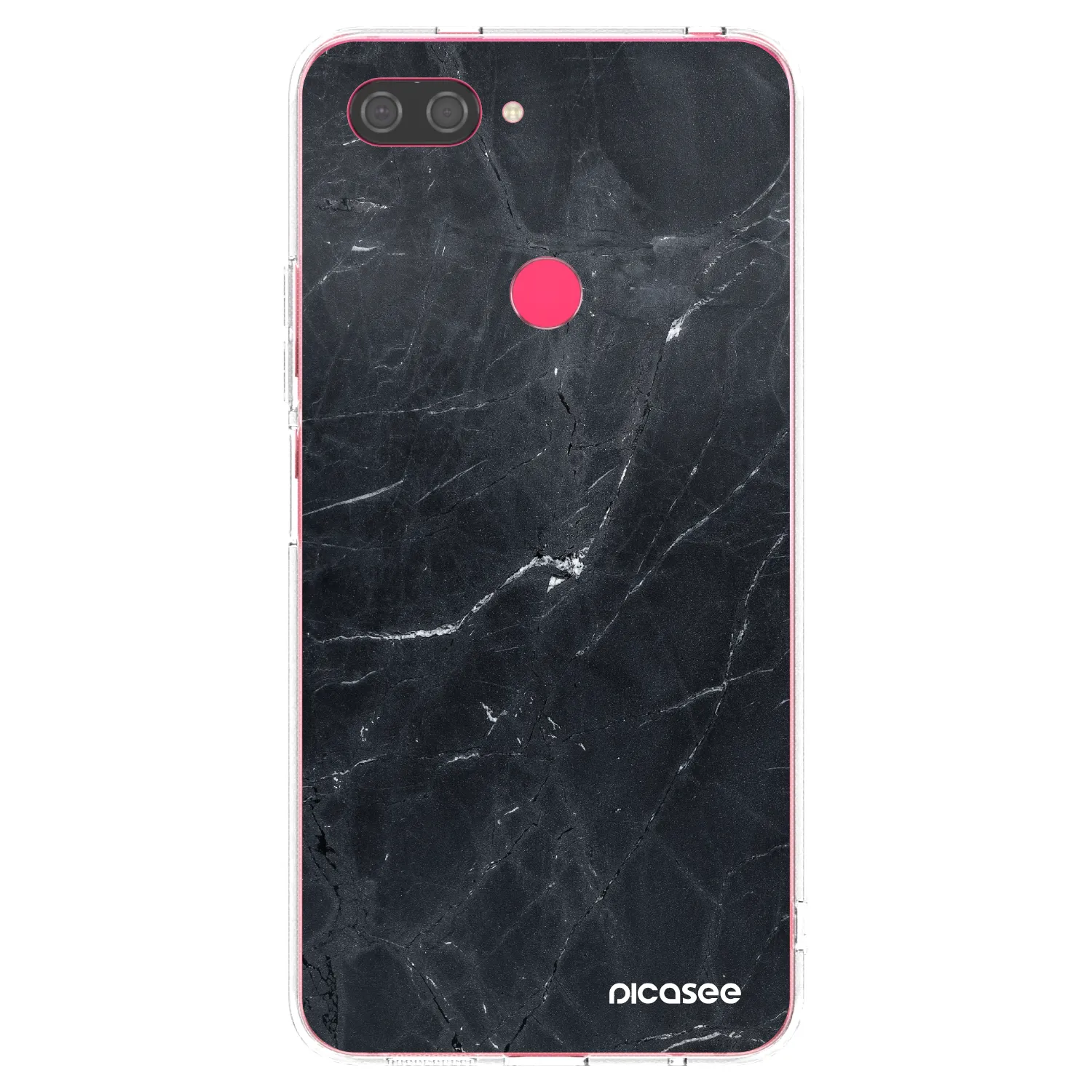 Picasee silikonowe przeźroczyste etui na Xiaomi Mi 8 Lite - Black marble