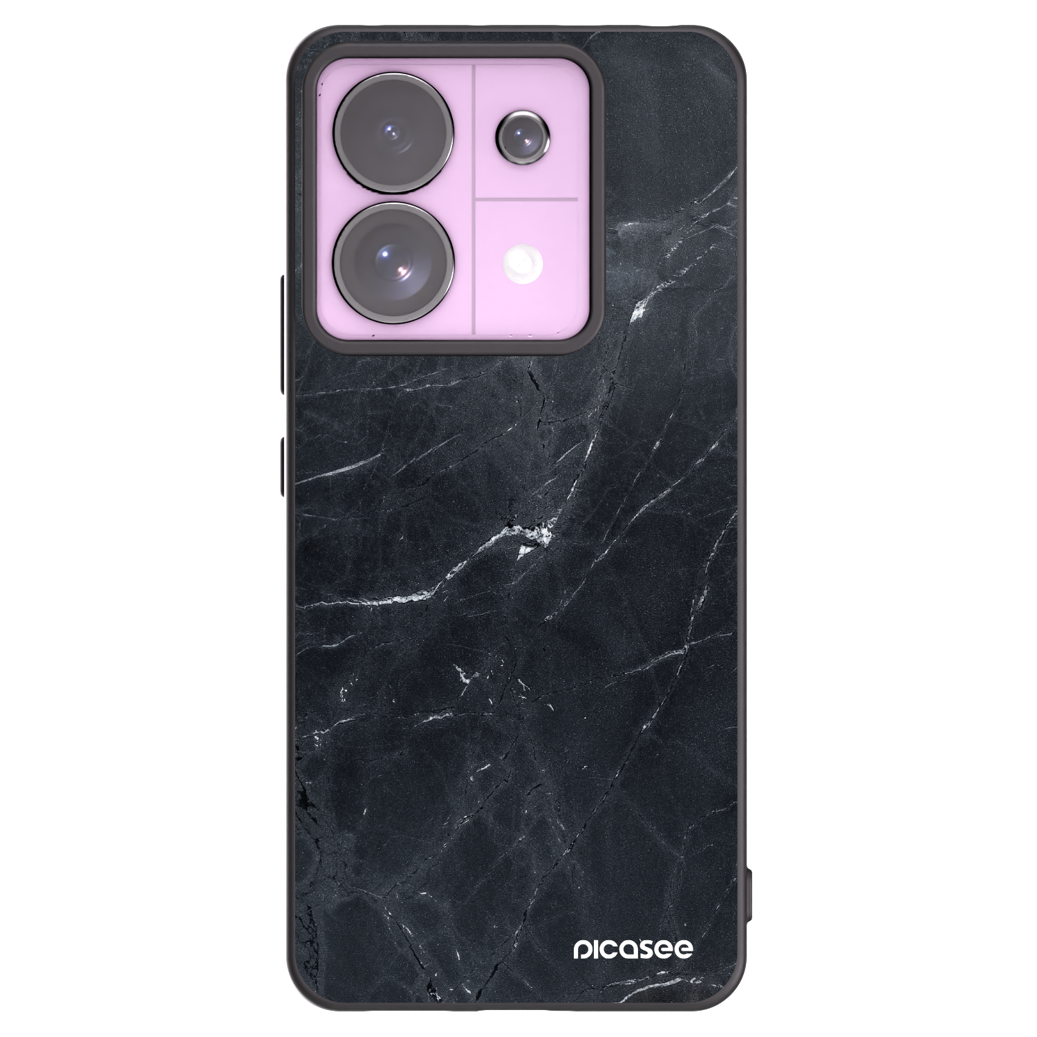 Picasee silikonowe czarne etui na Xiaomi Redmi Note 13 Pro 5G - Black marble