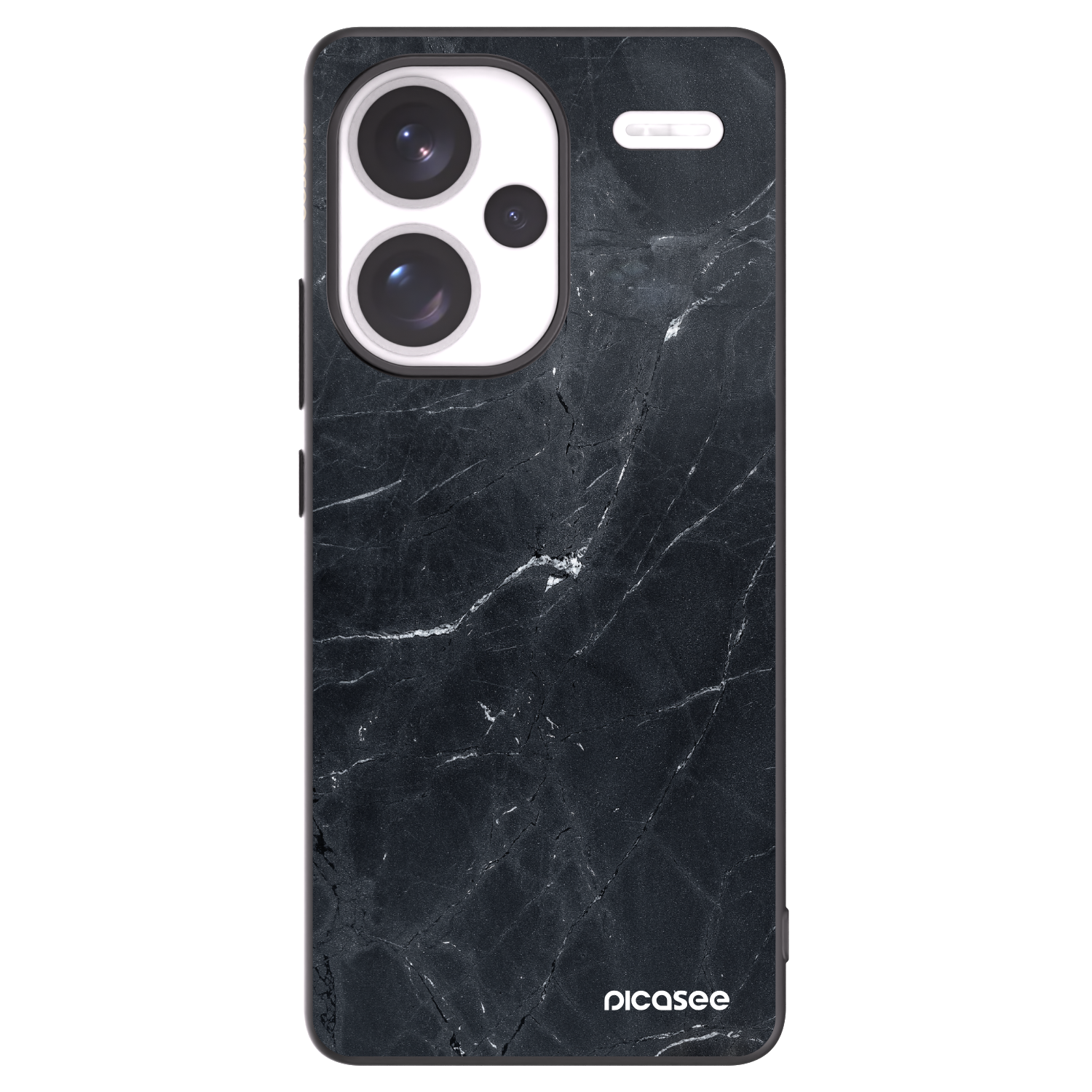 Picasee silikonowe czarne etui na Xiaomi Redmi Note 13 Pro+ 5G - Black marble