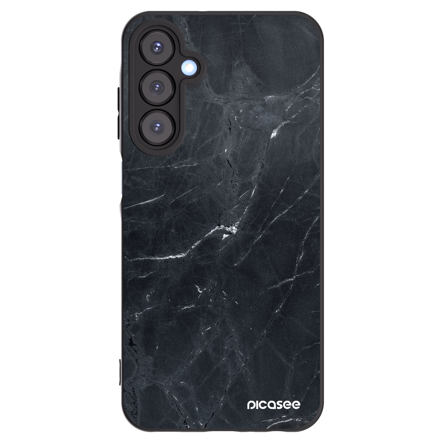Picasee silikonowe czarne etui na Samsung Galaxy A25 A256B 5G - Black marble