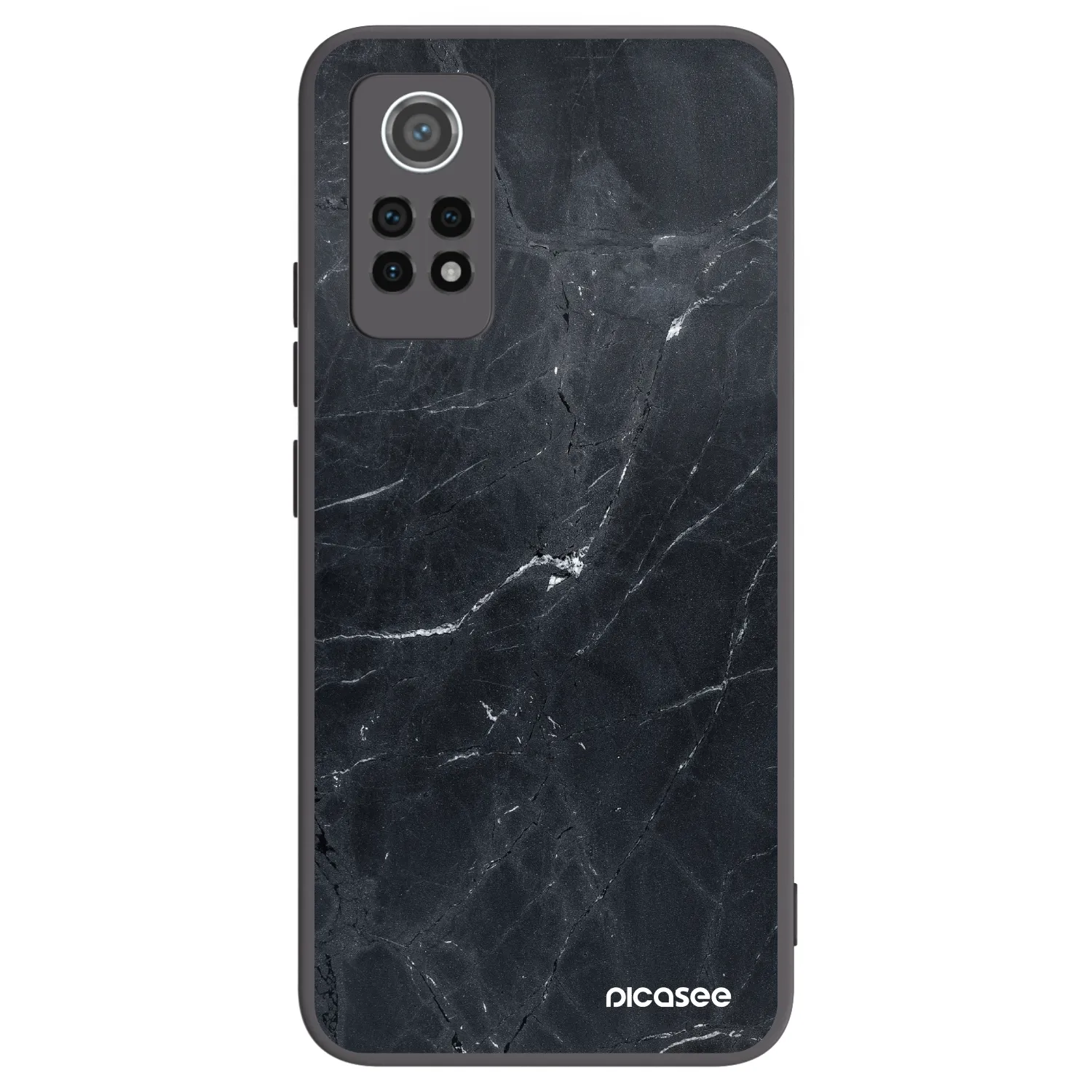 Picasee silikonowe czarne etui na Xiaomi Redmi Note 12 Pro 4G - Black marble