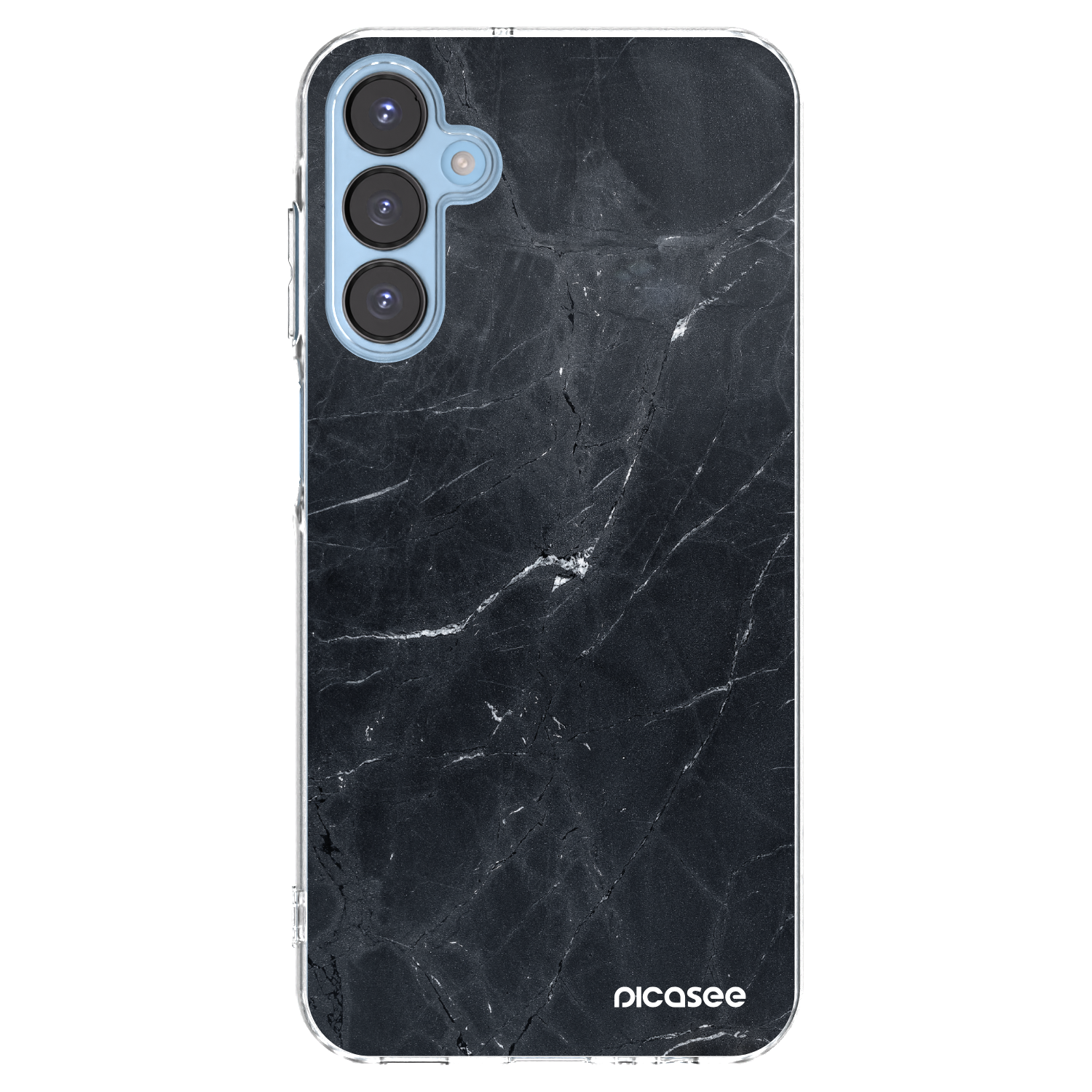 Picasee silikonowe przeźroczyste etui na Samsung Galaxy A15 A156B 5G - Black marble
