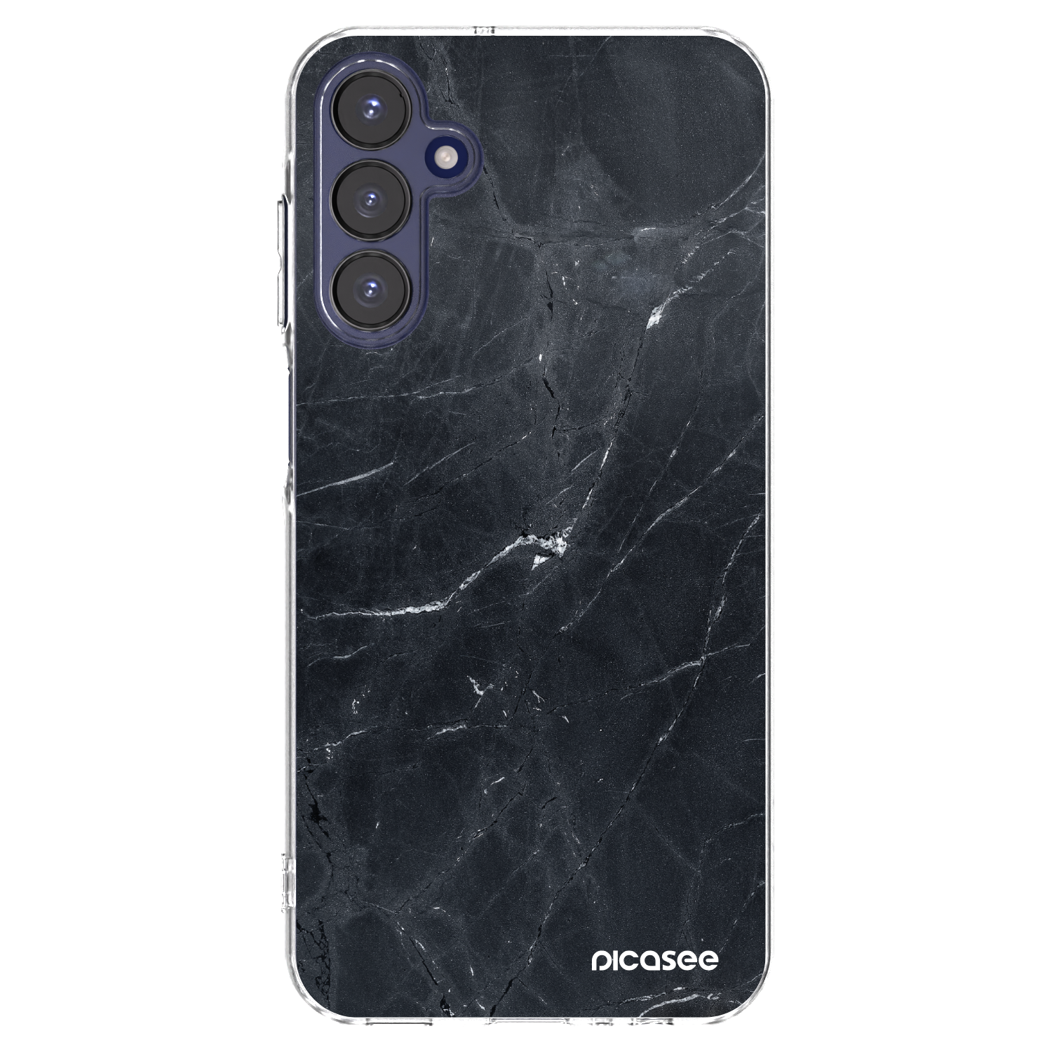 Picasee silikonowe przeźroczyste etui na Samsung Galaxy A15 A155F 4G - Black marble