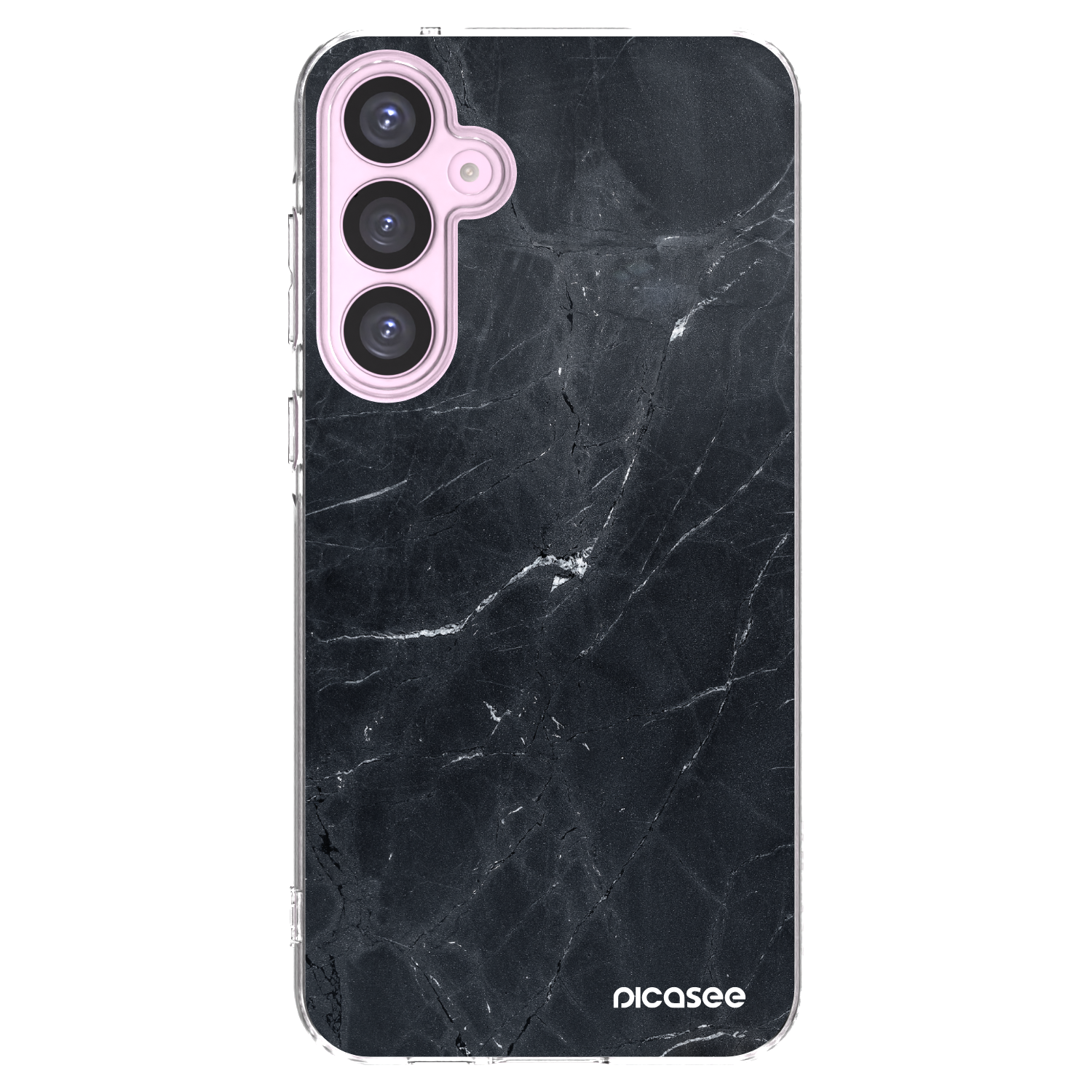 Picasee silikonowe przeźroczyste etui na Samsung Galaxy A55 5G A556B - Black marble