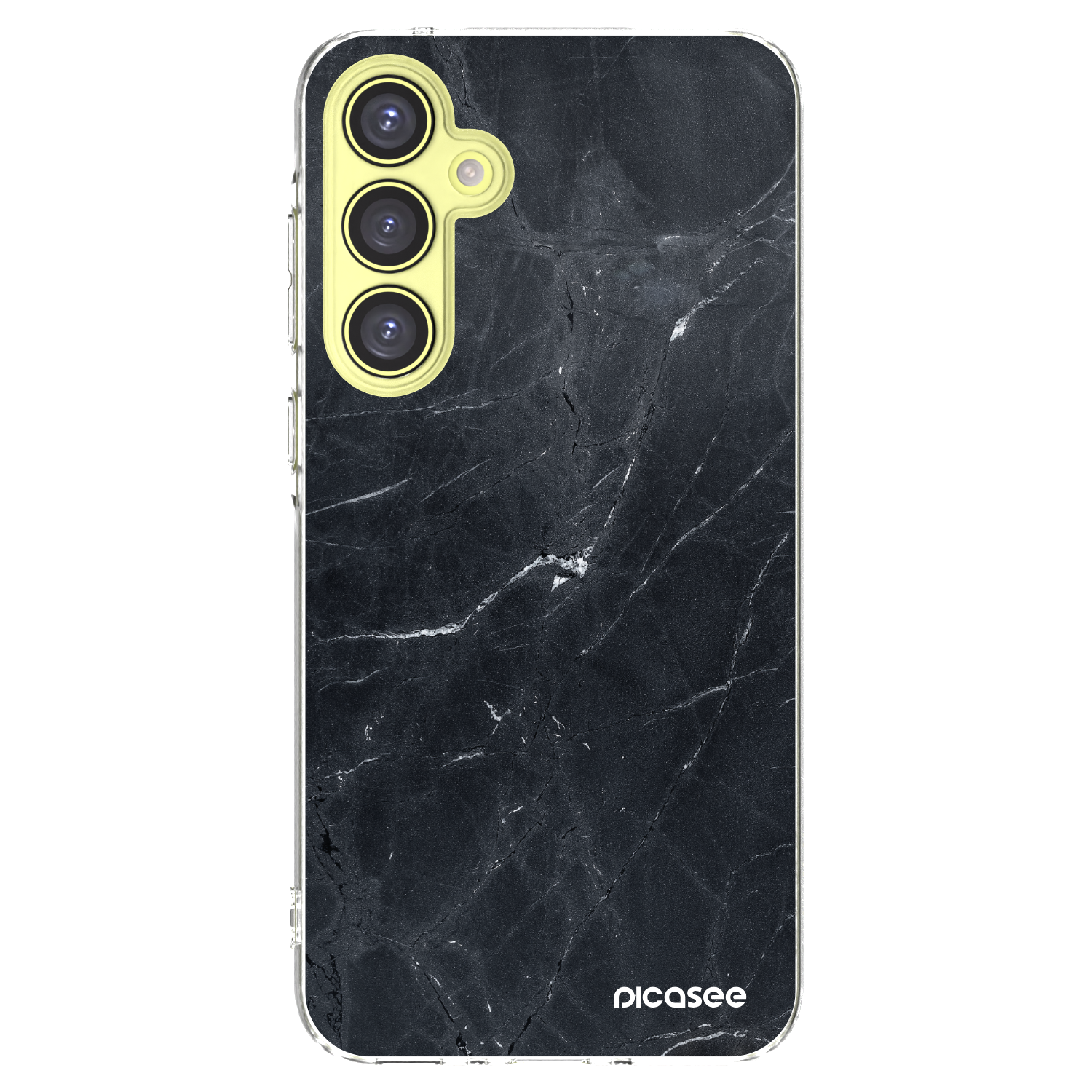 Picasee silikonowe przeźroczyste etui na Samsung Galaxy A35 5G A356B - Black marble