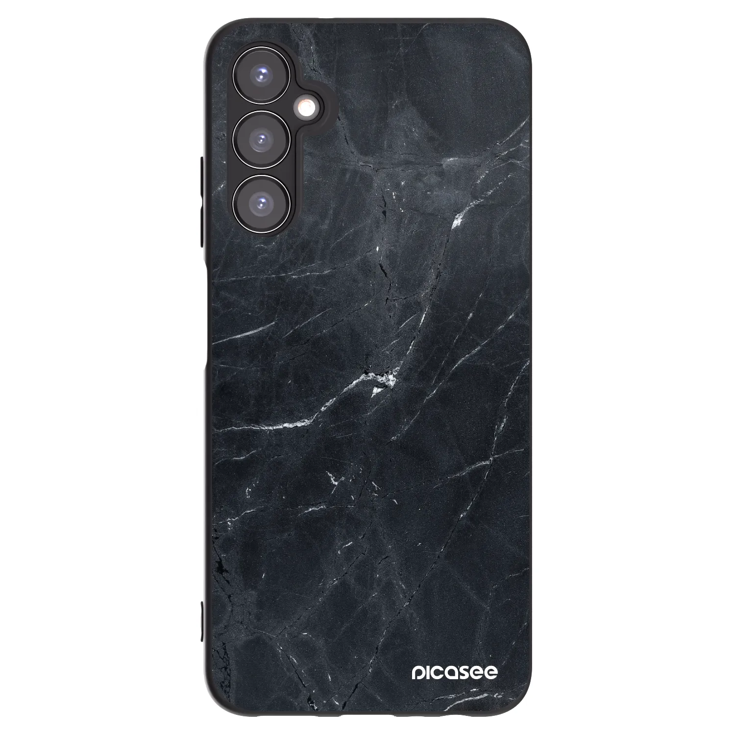 Picasee silikonowe czarne etui na Samsung Galaxy A05s A057G - Black marble