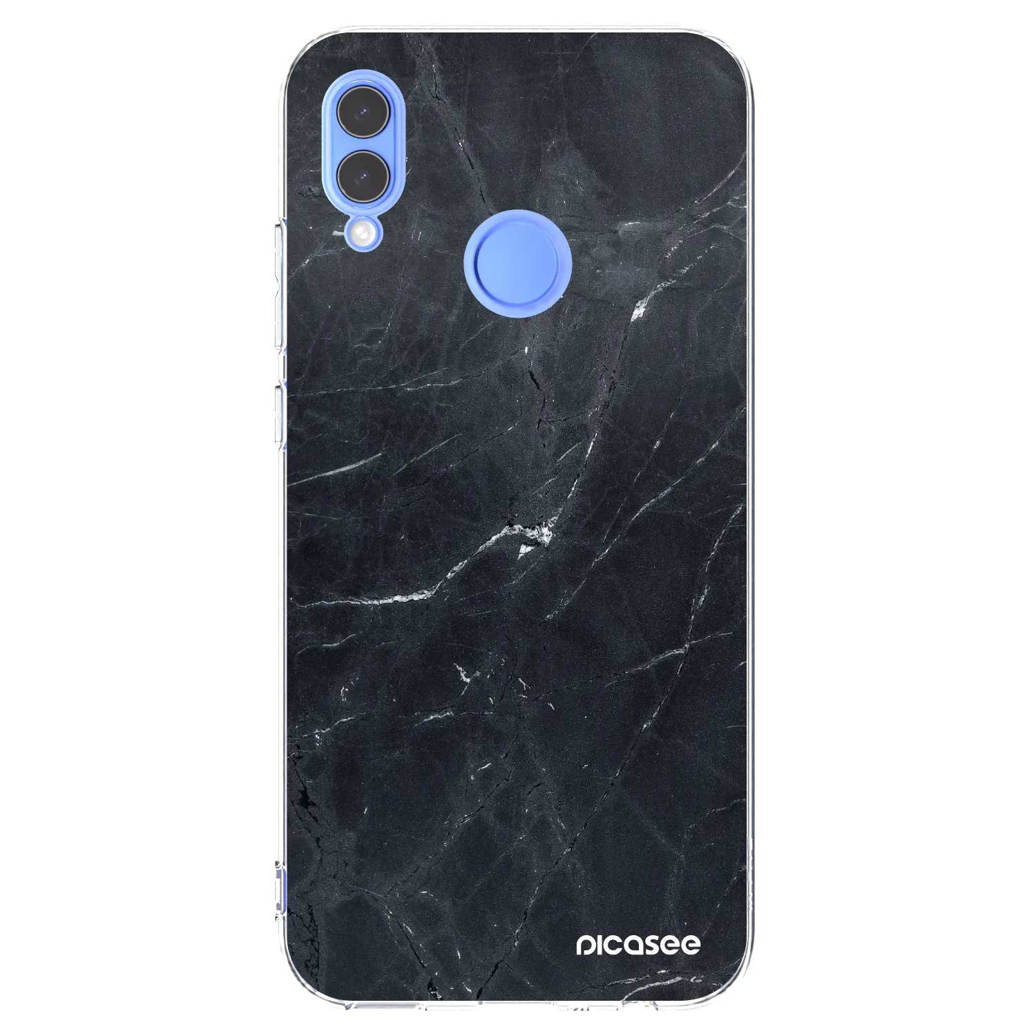 Picasee silikonowe przeźroczyste etui na Huawei P Smart 2019 - Black marble