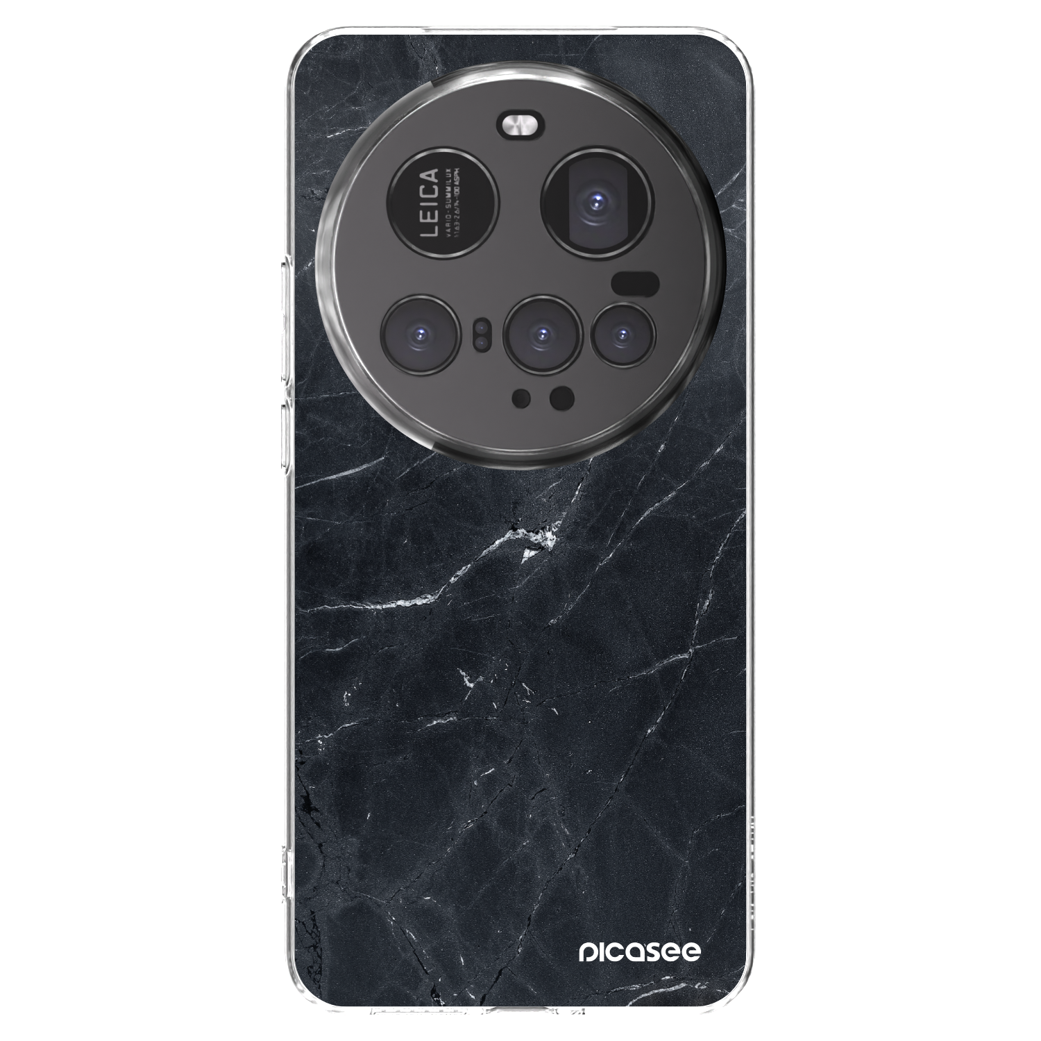Picasee silikonowe przeźroczyste etui na Xiaomi 15 Ultra - Black marble