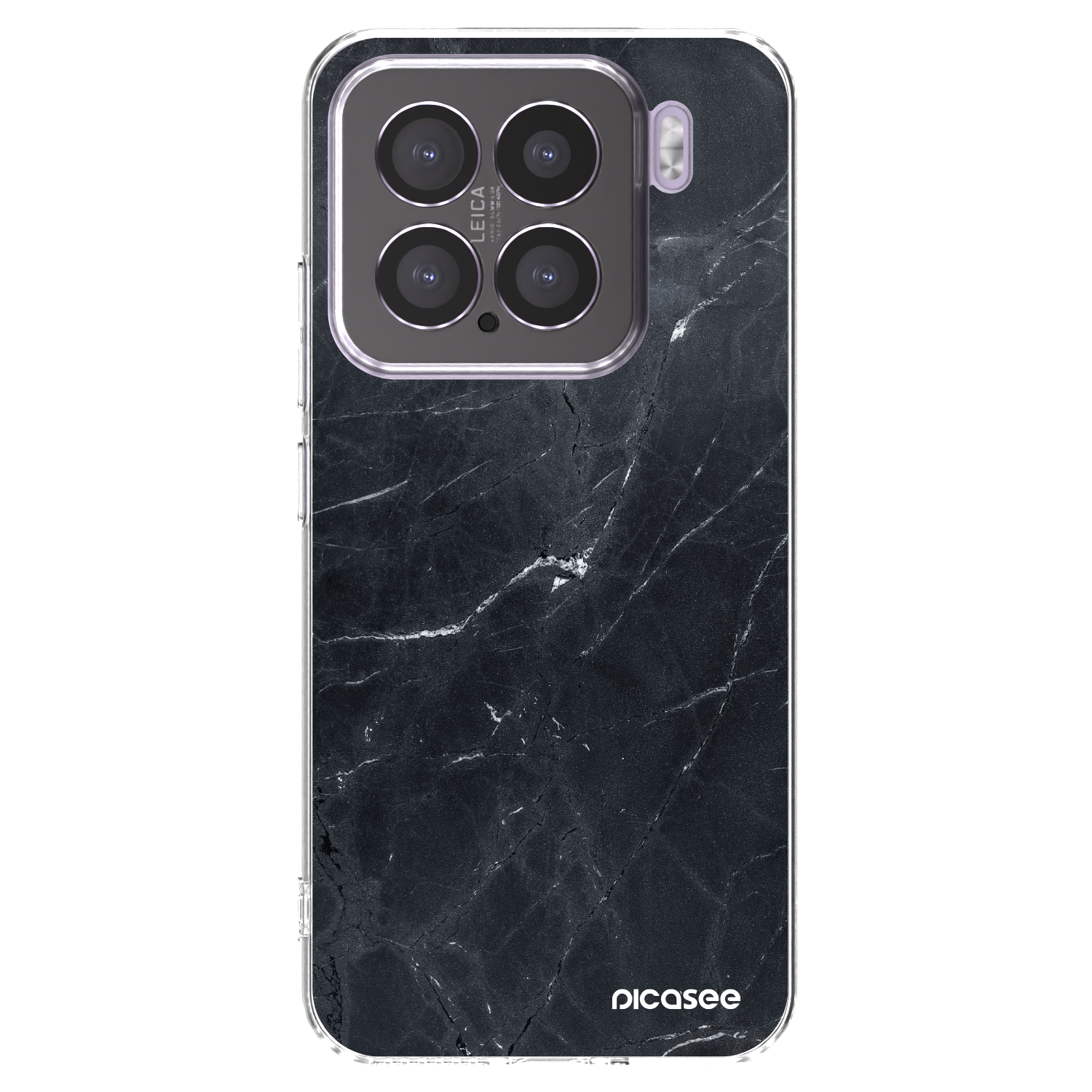 Picasee silikonowe przeźroczyste etui na Xiaomi 15 - Black marble
