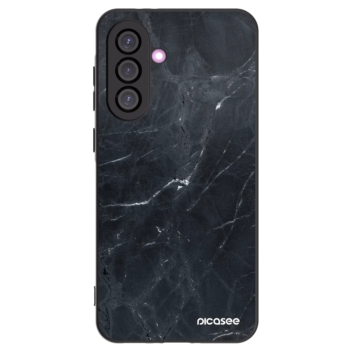 Picasee silikonowe czarne etui na Samsung Galaxy A56 5G A566B - Black marble