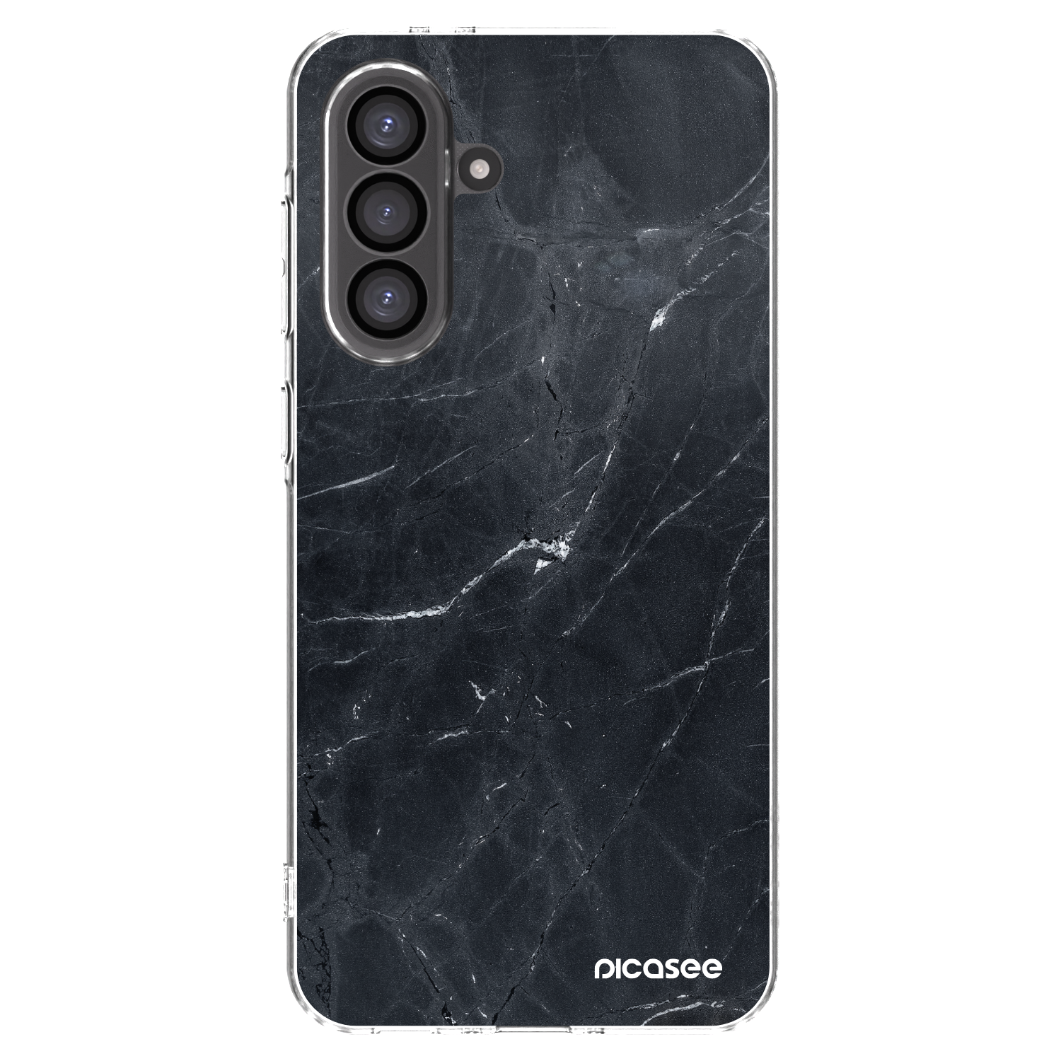Picasee silikonowe przeźroczyste etui na Samsung Galaxy A36 5G - Black marble