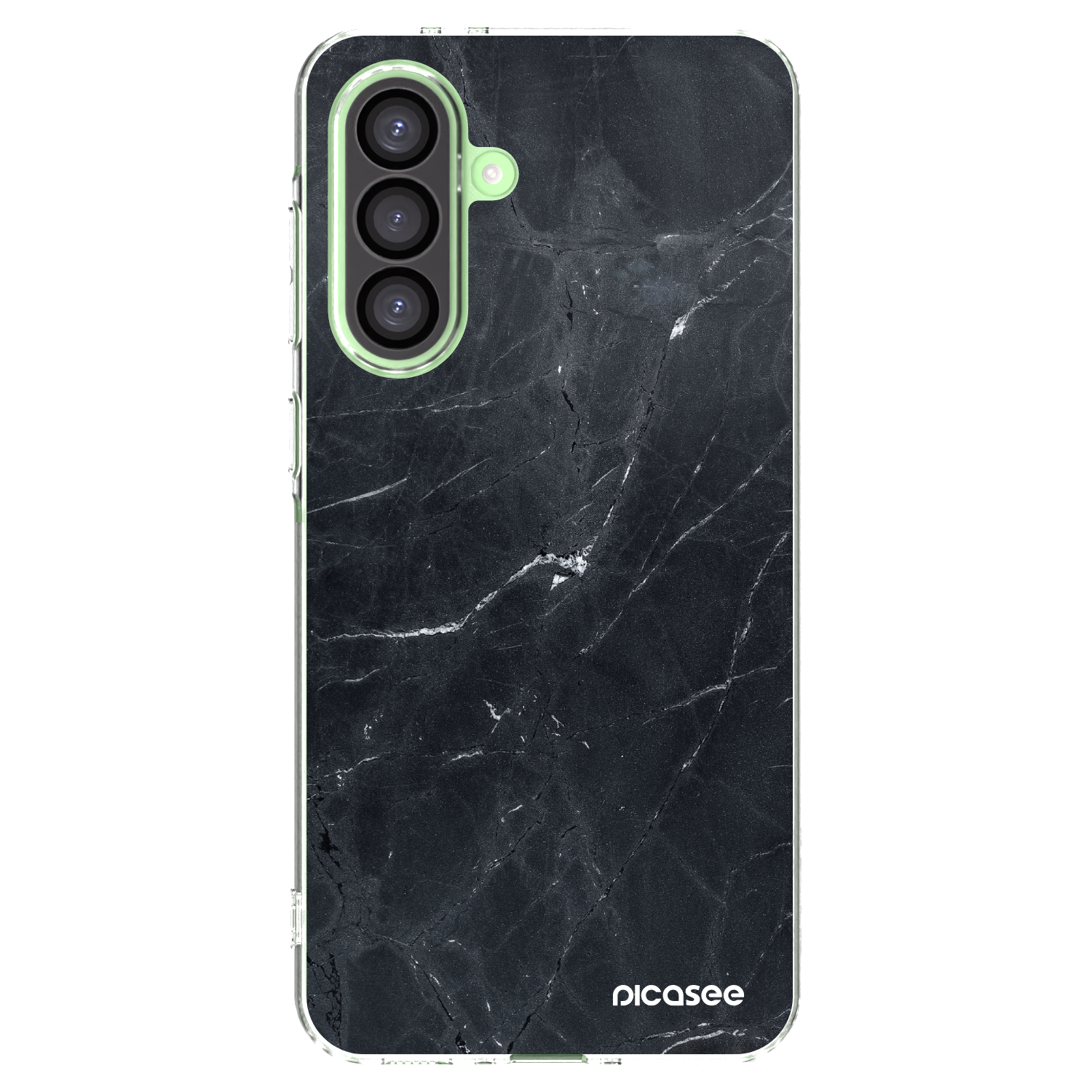 Picasee silikonowe przeźroczyste etui na Samsung Galaxy A26 5G A266B - Black marble