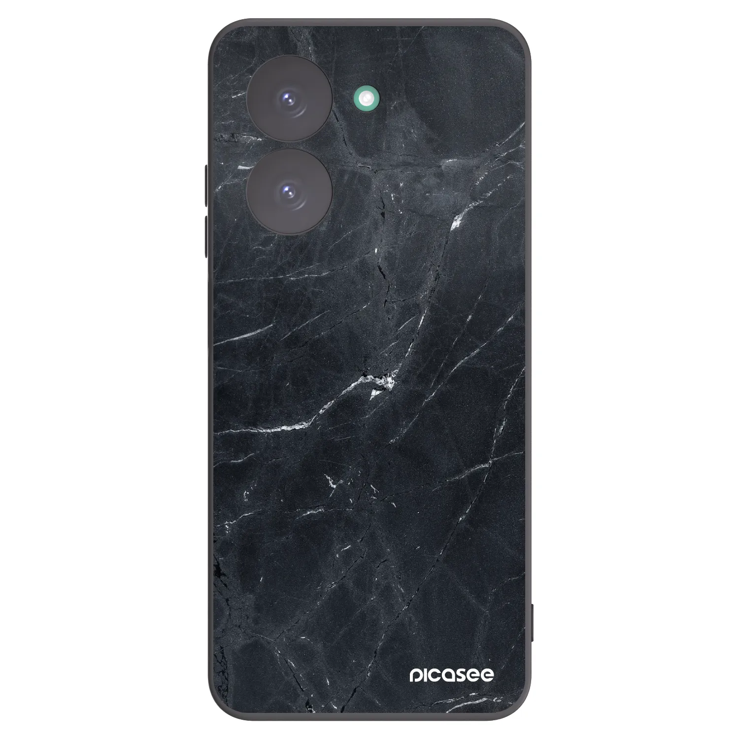 Picasee silikonowe czarne etui na Xiaomi Redmi A5 - Black marble