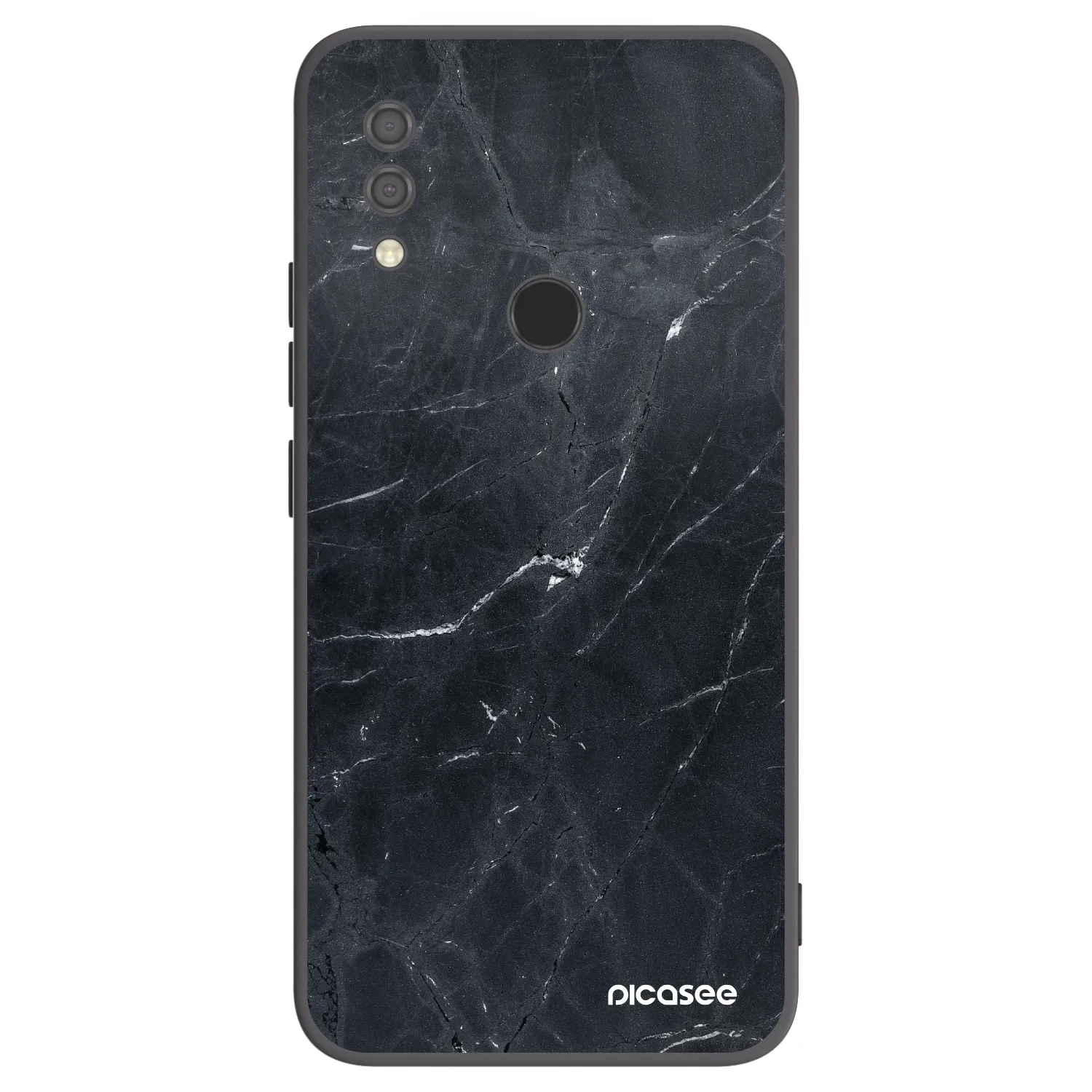 Picasee silikonowe czarne etui na Xiaomi Redmi 7 - Black marble