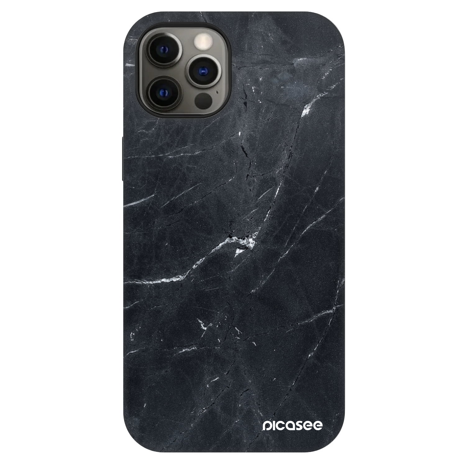Picasee Fashion Case MagSafe na Apple iPhone 12 - Black marble