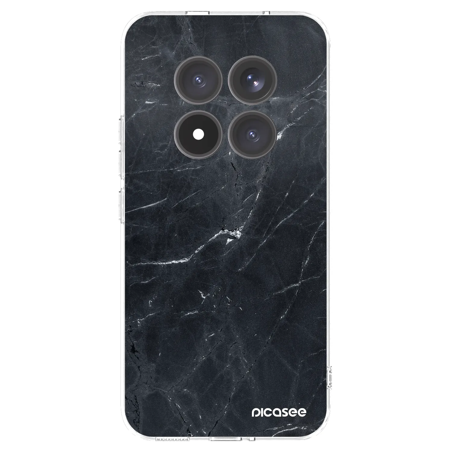 Picasee silikonowe przeźroczyste etui na Xiaomi Redmi Note 15 Pro+ - Black marble