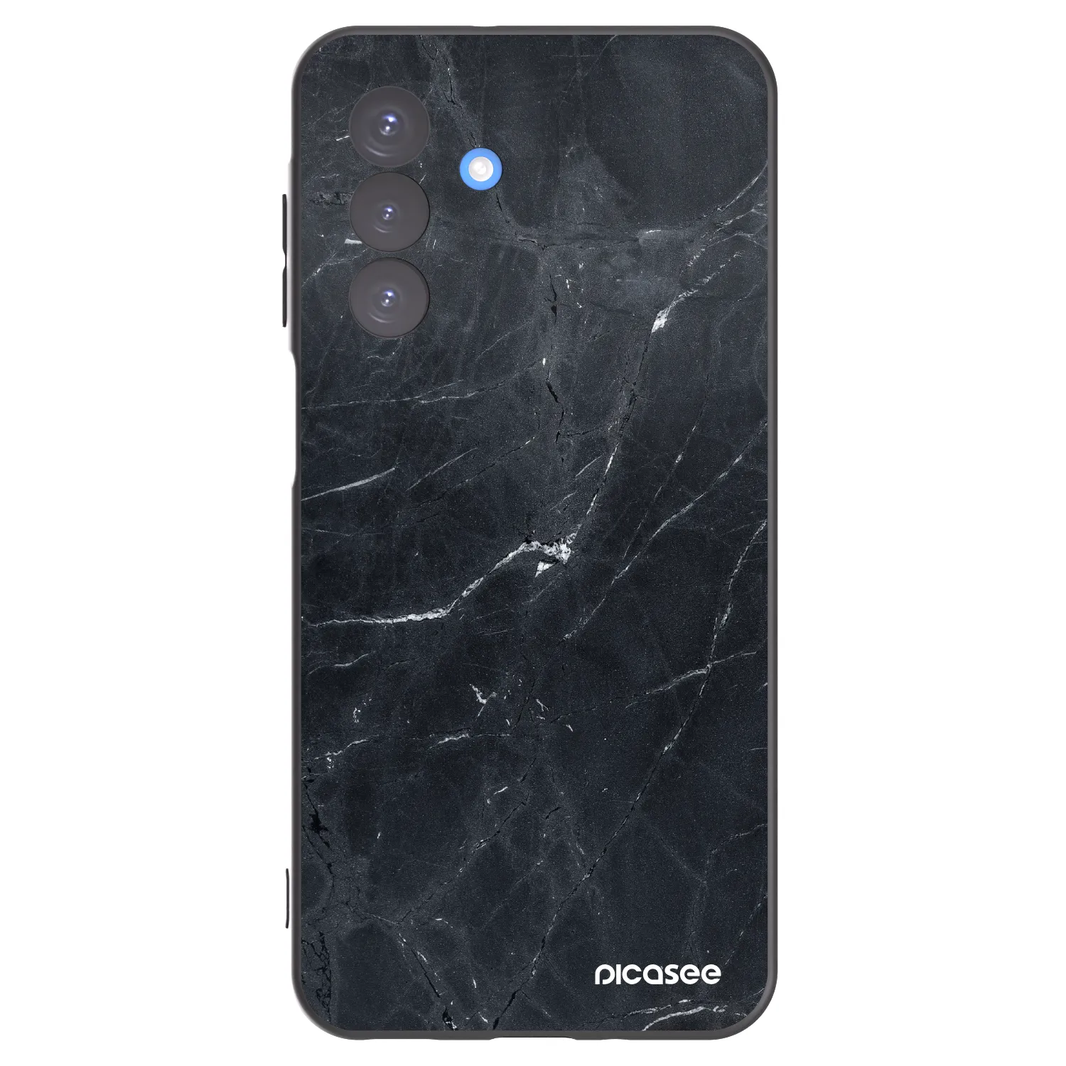 Picasee silikonowe czarne etui na Samsung Galaxy A17 5G - Black marble