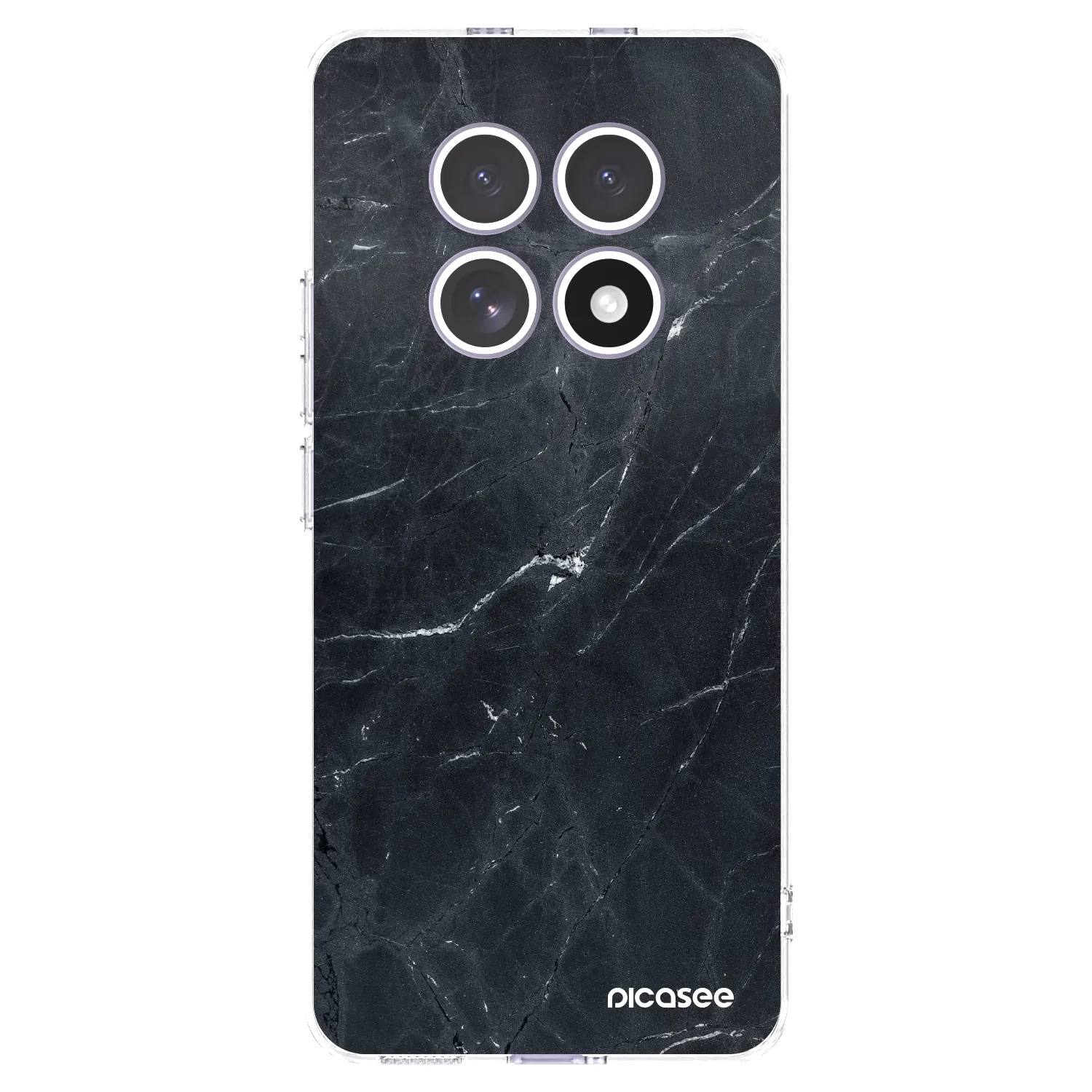 Picasee silikonowe przeźroczyste etui na Xiaomi Redmi Note 15 4G - Black marble