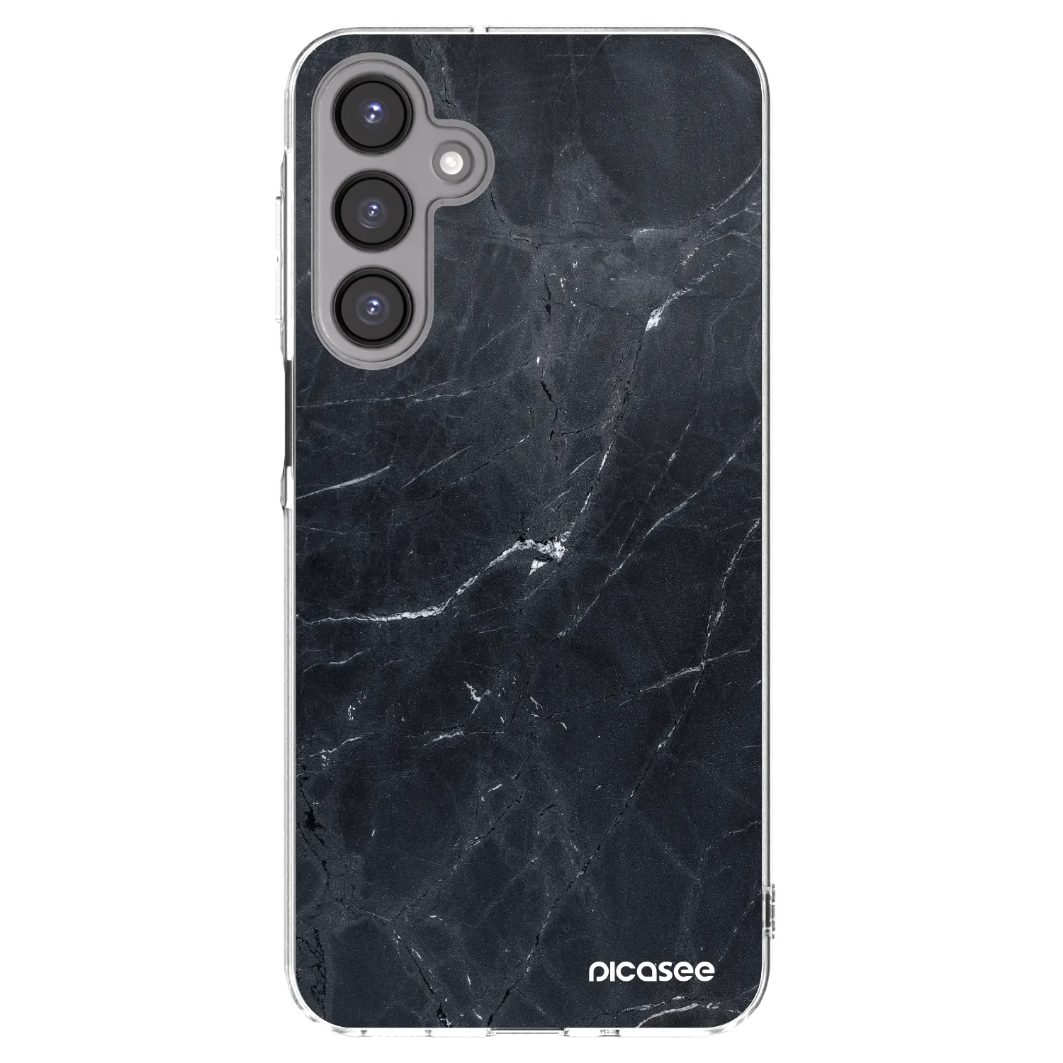 Picasee silikonowe przeźroczyste etui na Samsung Galaxy A16 4G - Black marble